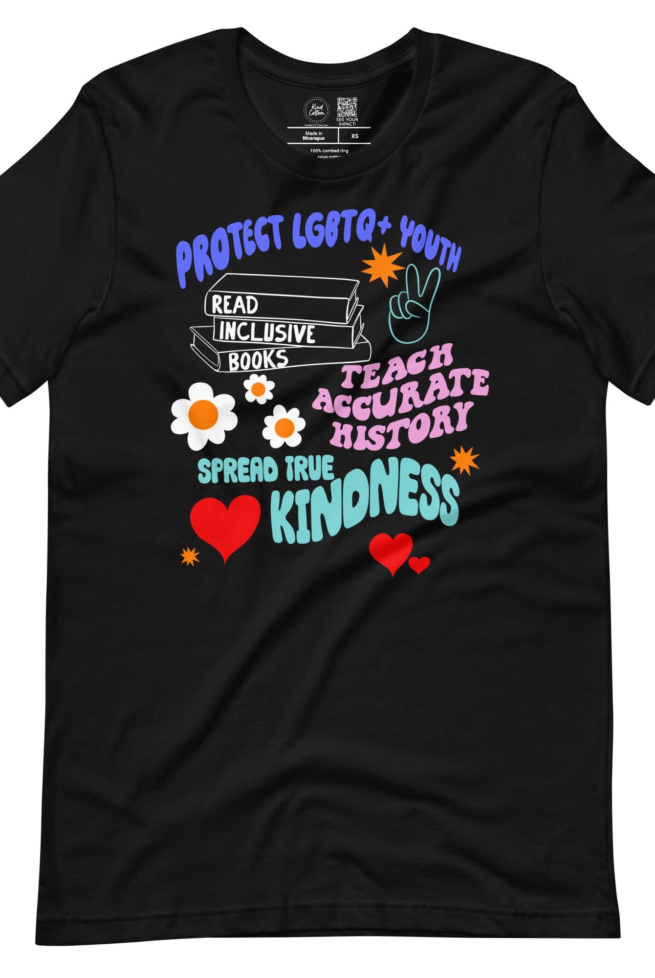 Shop Protect, Read, Teach, Spread Classic Tee | Kind Cotton-XS at Ruby Joy Boutique, a Women's Clothing Store in Pickerington, Ohio