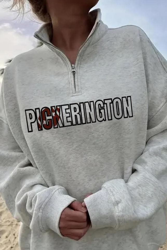 Shop Quarter-Zip Embroidered Sports Sweatshirt - Custom Requests-S at Ruby Joy Boutique, a Women's Clothing Store in Pickerington, Ohio
