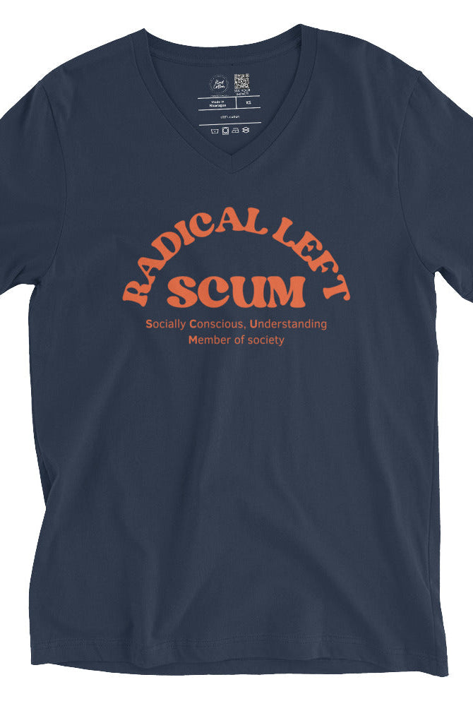 Shop Radical Left Scum Classic Tee | Kind Cotton-V-neck at Ruby Joy Boutique, a Women's Clothing Store in Pickerington, Ohio