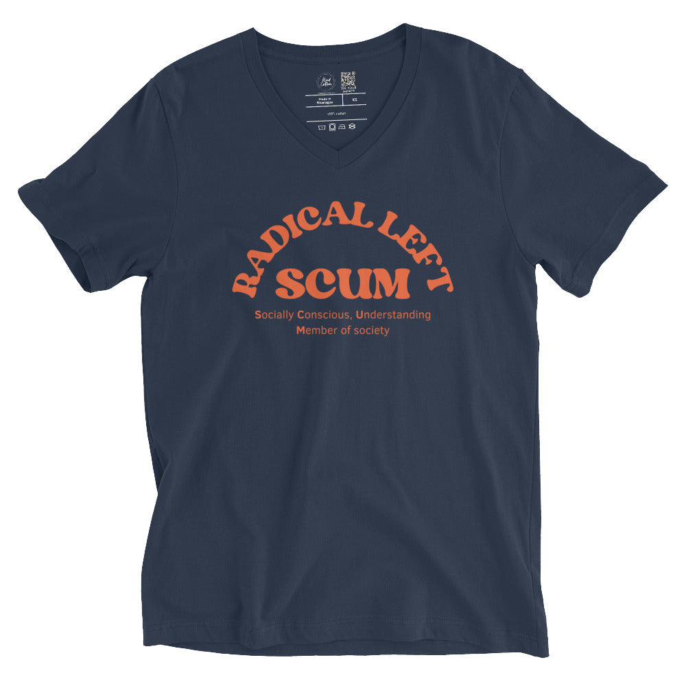 Shop Radical Left Scum Classic Tee | Kind Cotton-V-neck at Ruby Joy Boutique, a Women's Clothing Store in Pickerington, Ohio