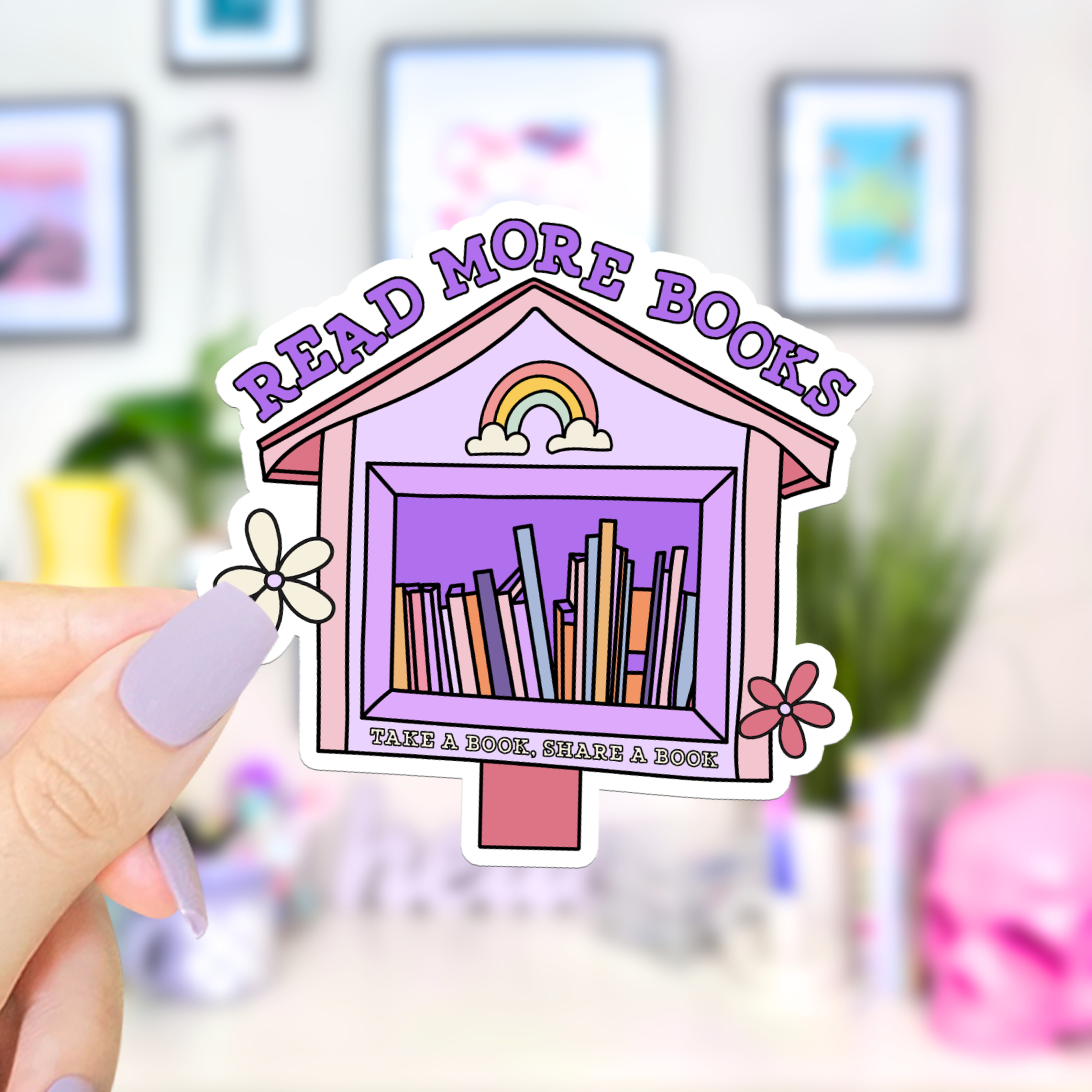 Shop Read More Books Little Library - Waterproof Vinyl Sticker-Stickers at Ruby Joy Boutique, a Women's Clothing Store in Pickerington, Ohio