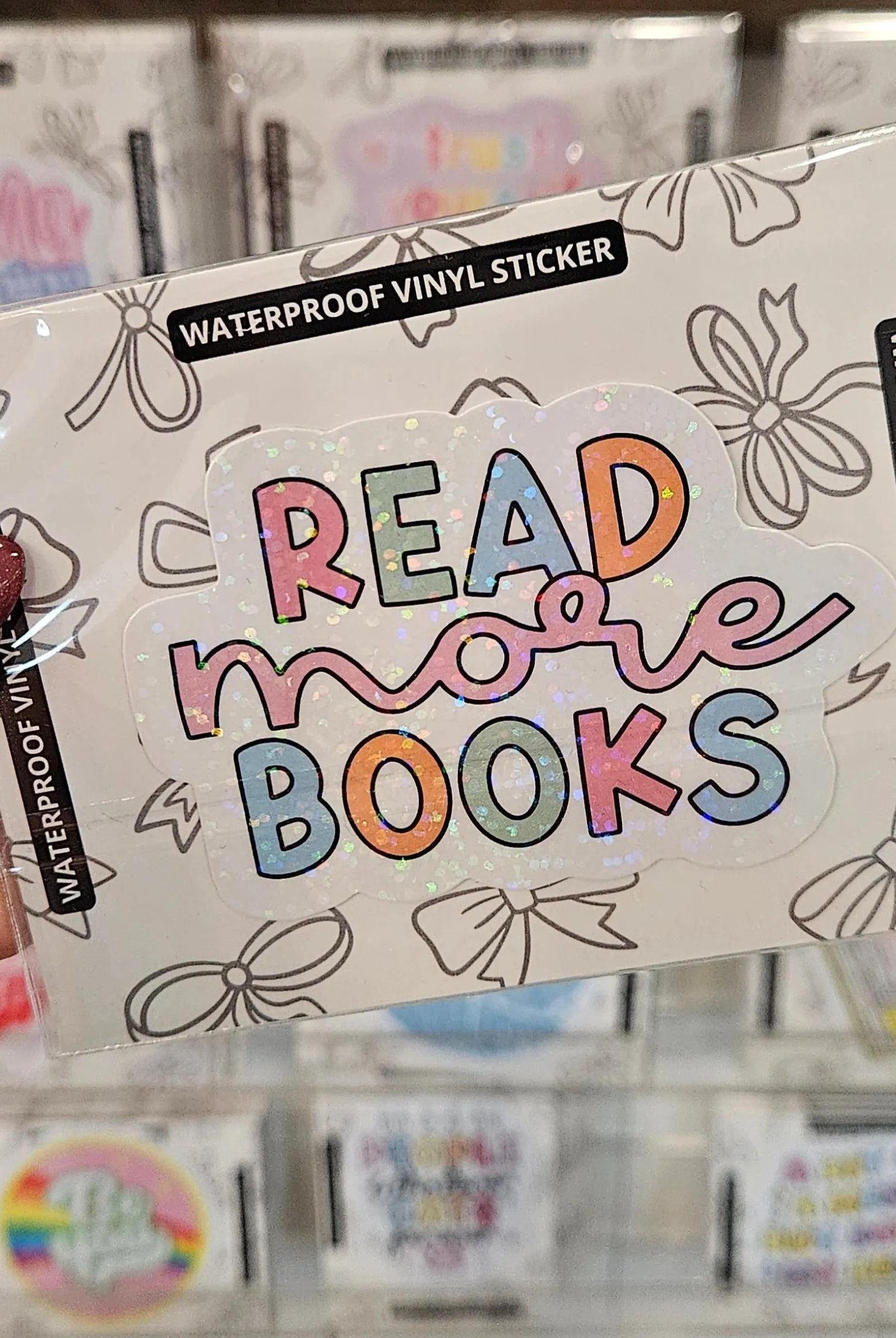 Shop Read More Books | Waterproof Vinyl Sticker-Glitter at Ruby Joy Boutique, a Women's Clothing Store in Pickerington, Ohio
