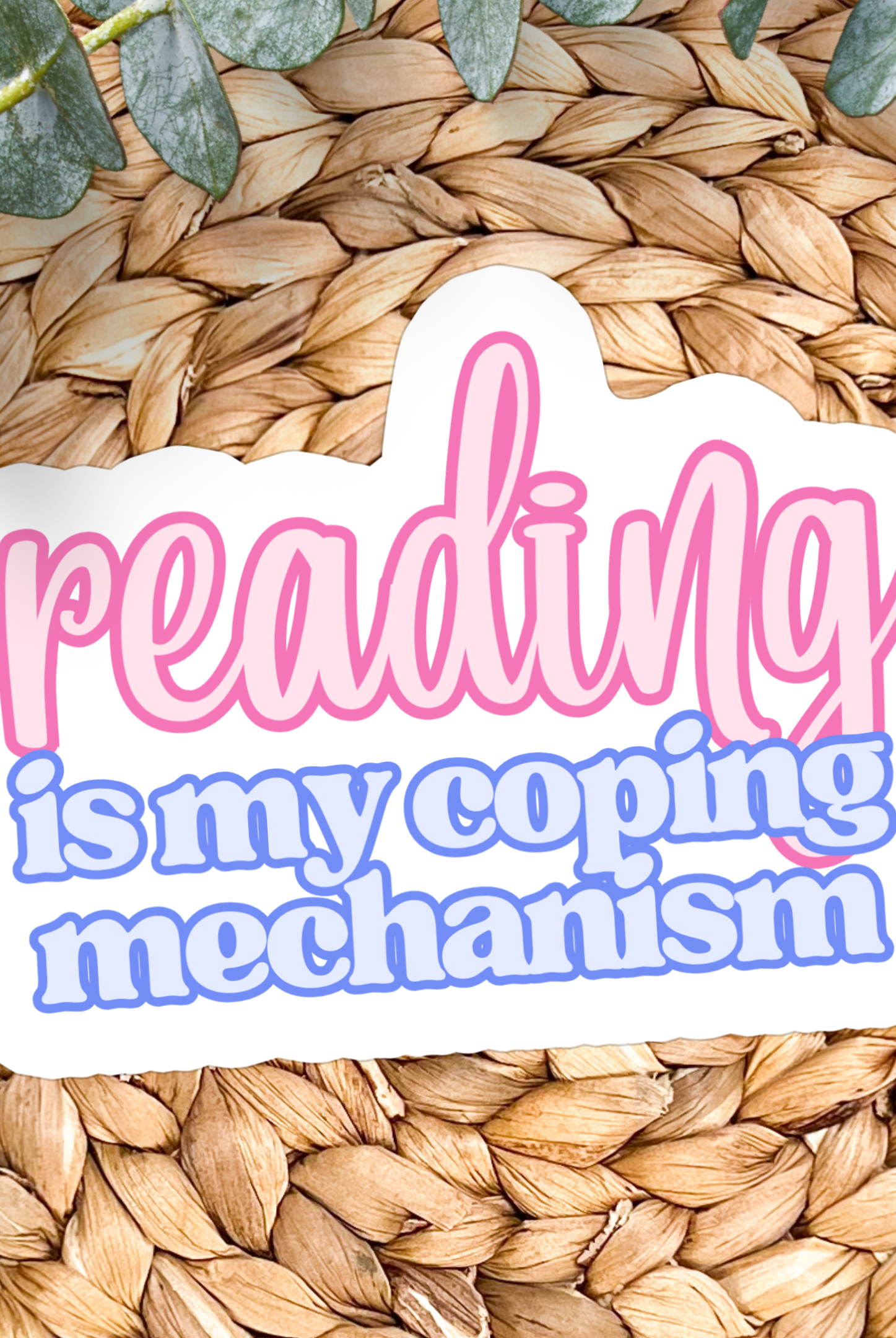 Shop Reading is My Coping Mechanism | Waterproof Vinyl Sticker- at Ruby Joy Boutique, a Women's Clothing Store in Pickerington, Ohio