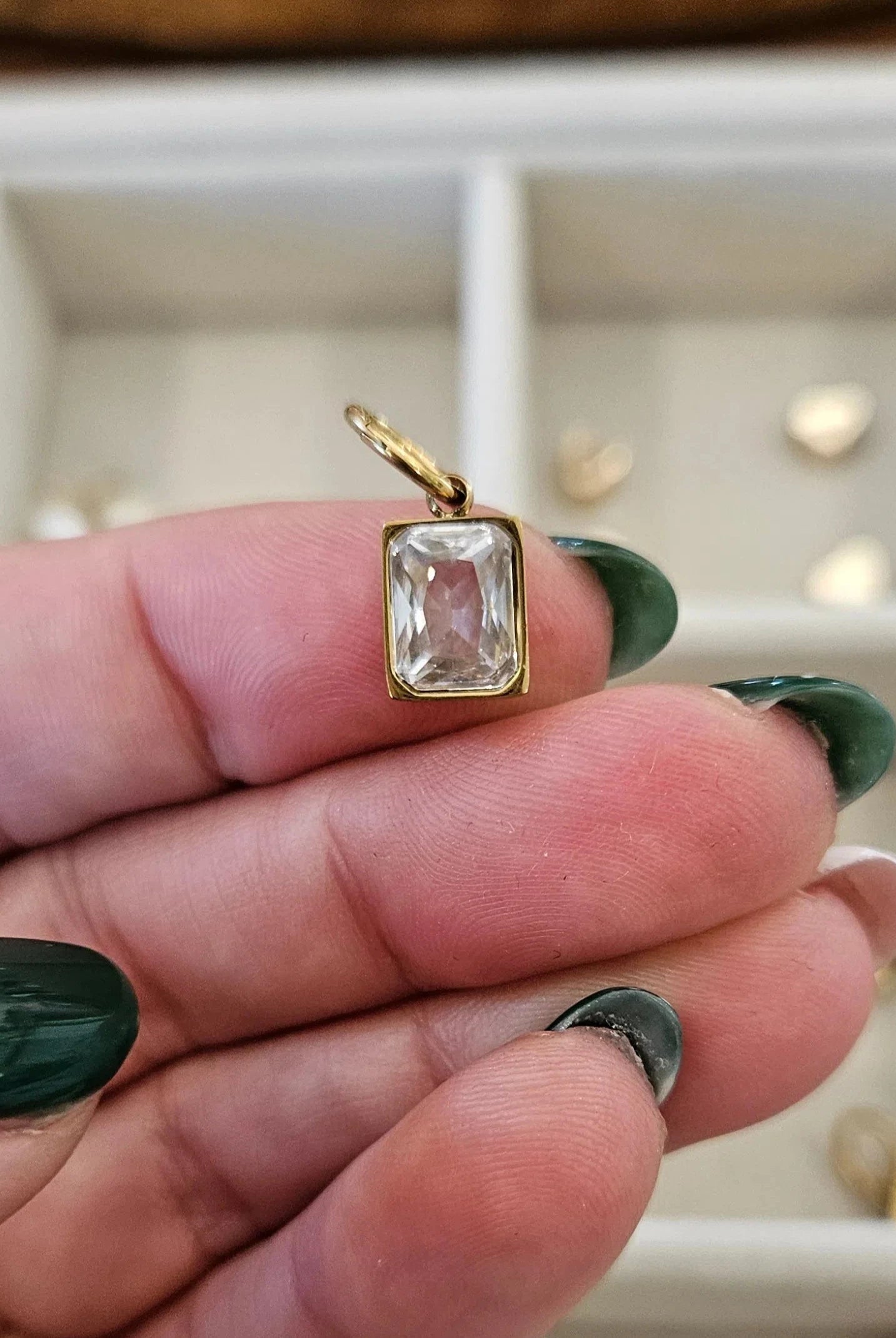 Shop Rectangle Birthstone Charms-Charms at Ruby Joy Boutique, a Women's Clothing Store in Pickerington, Ohio