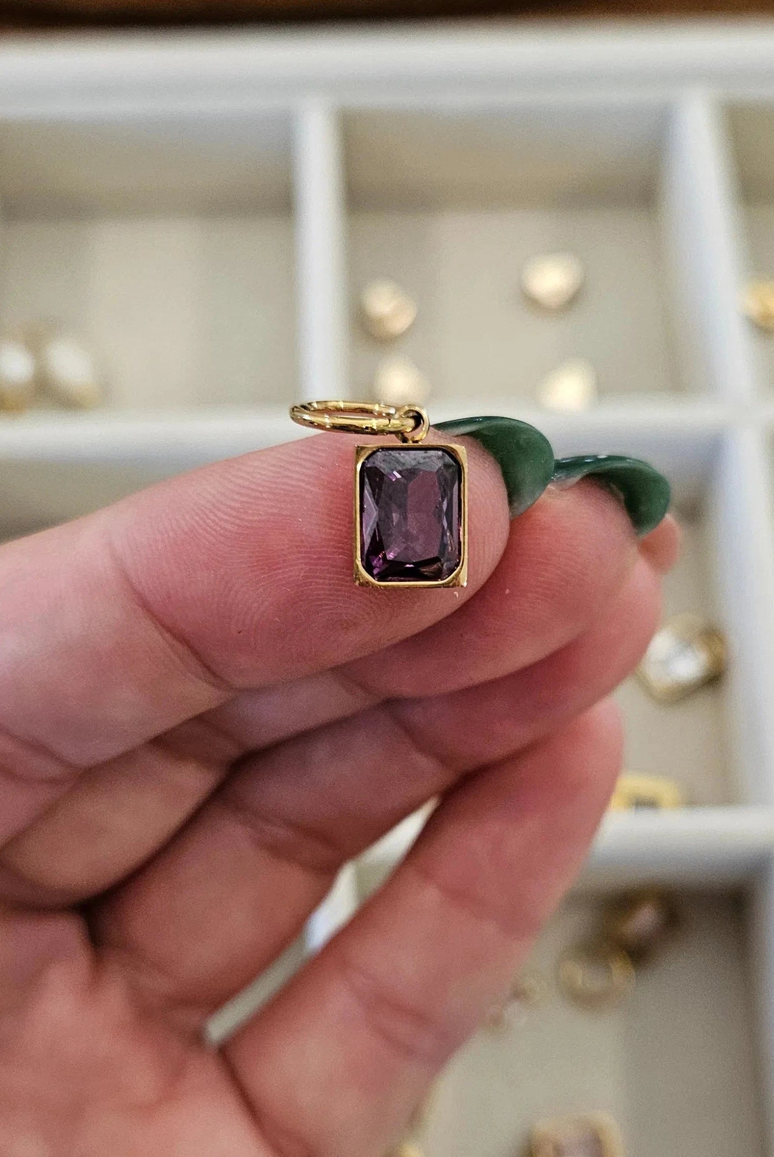 Shop Rectangle Birthstone Charms-Charms at Ruby Joy Boutique, a Women's Clothing Store in Pickerington, Ohio