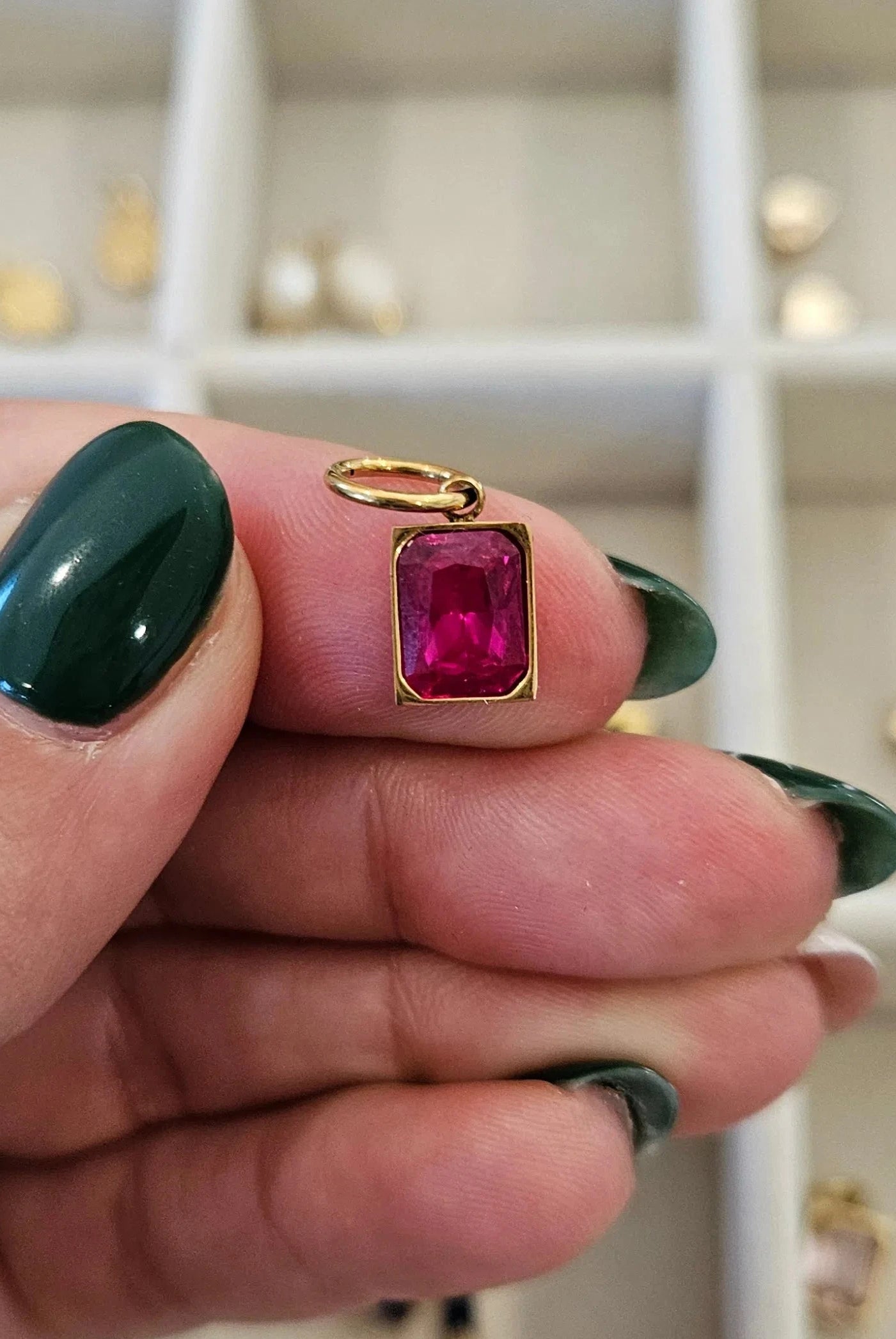 Shop Rectangle Birthstone Charms-Charms at Ruby Joy Boutique, a Women's Clothing Store in Pickerington, Ohio