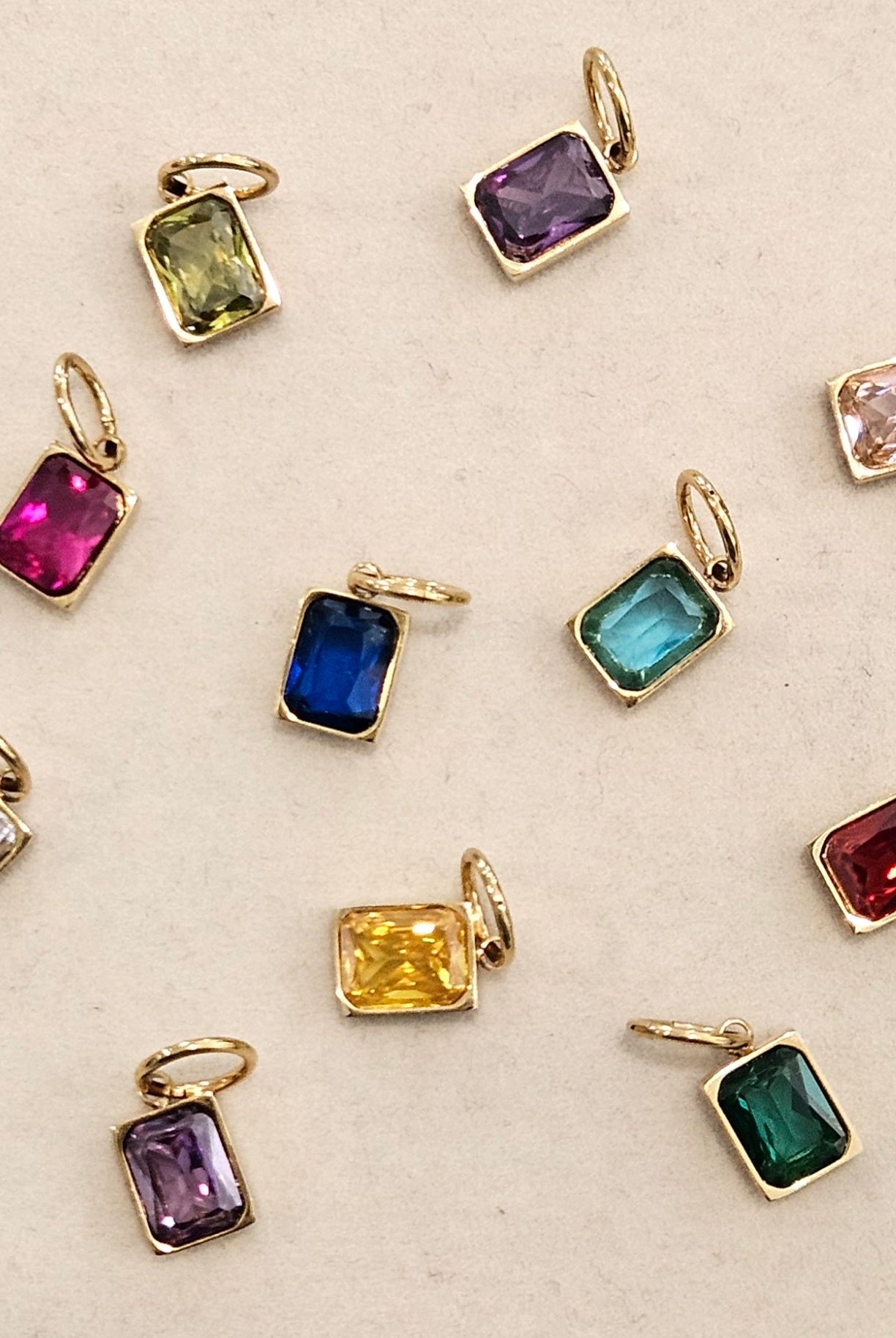 Shop Rectangle Birthstone Charms-Charms at Ruby Joy Boutique, a Women's Clothing Store in Pickerington, Ohio
