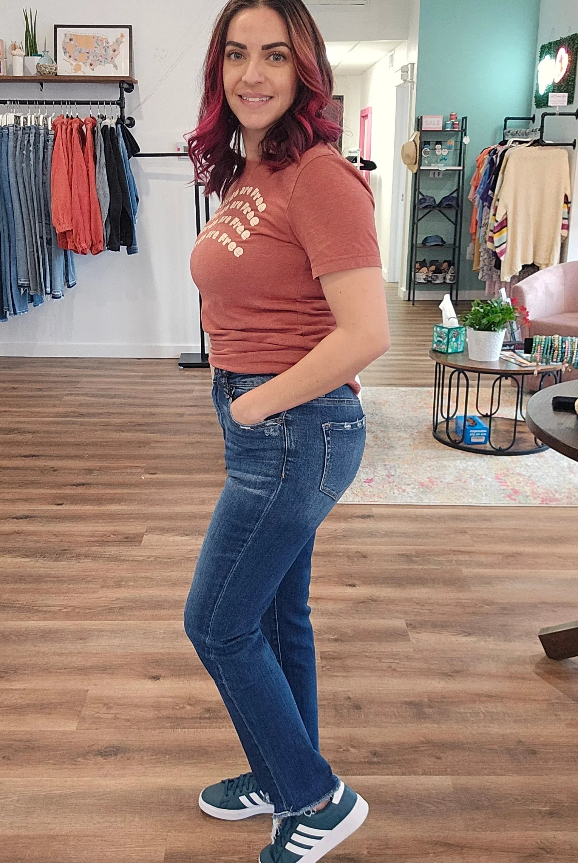 Shop Restocked! Harlow Straight Leg Jeans | Mica Denim-Jeans at Ruby Joy Boutique, a Women's Clothing Store in Pickerington, Ohio