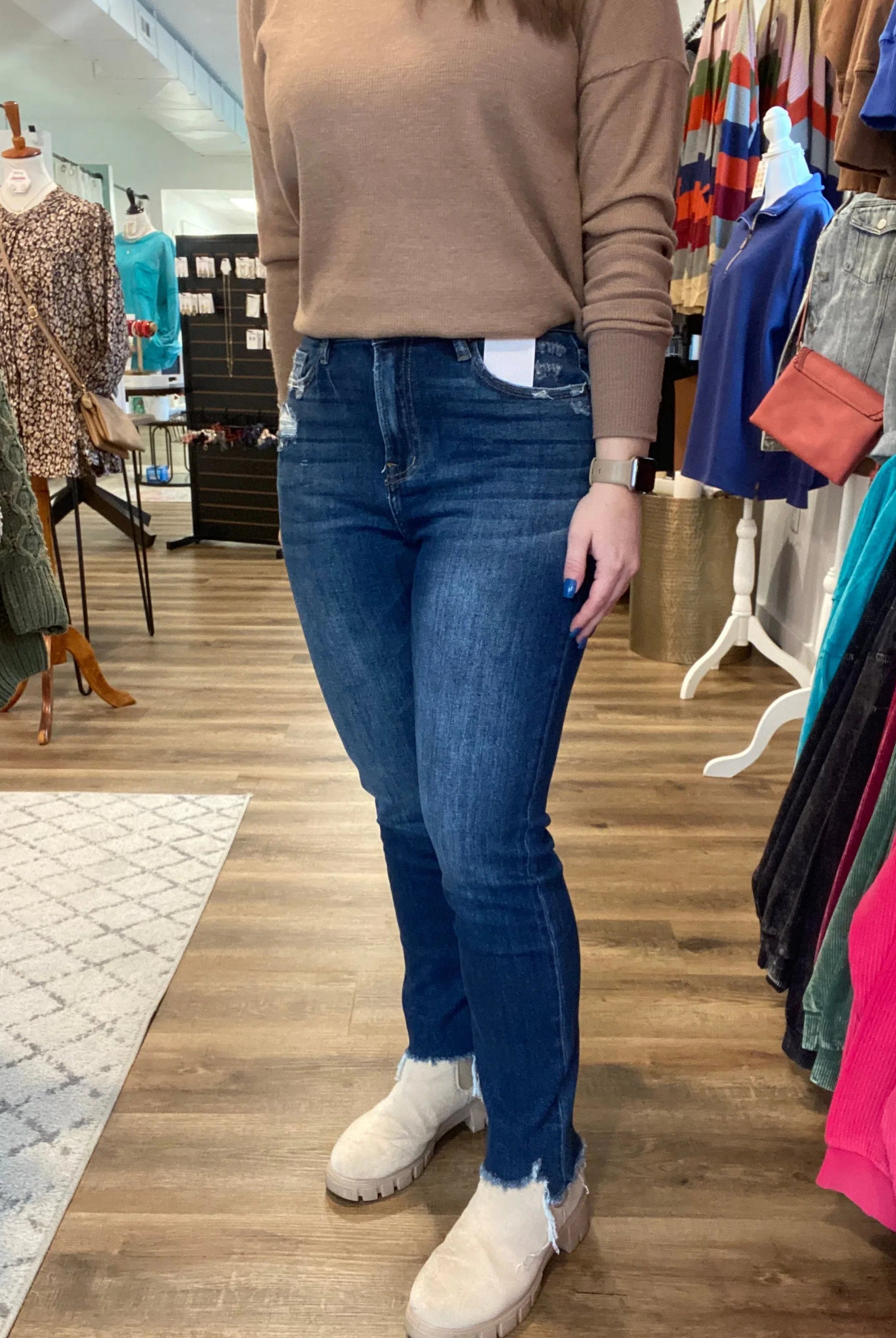 Shop Restocked! Harlow Straight Leg Jeans | Mica Denim-Jeans at Ruby Joy Boutique, a Women's Clothing Store in Pickerington, Ohio