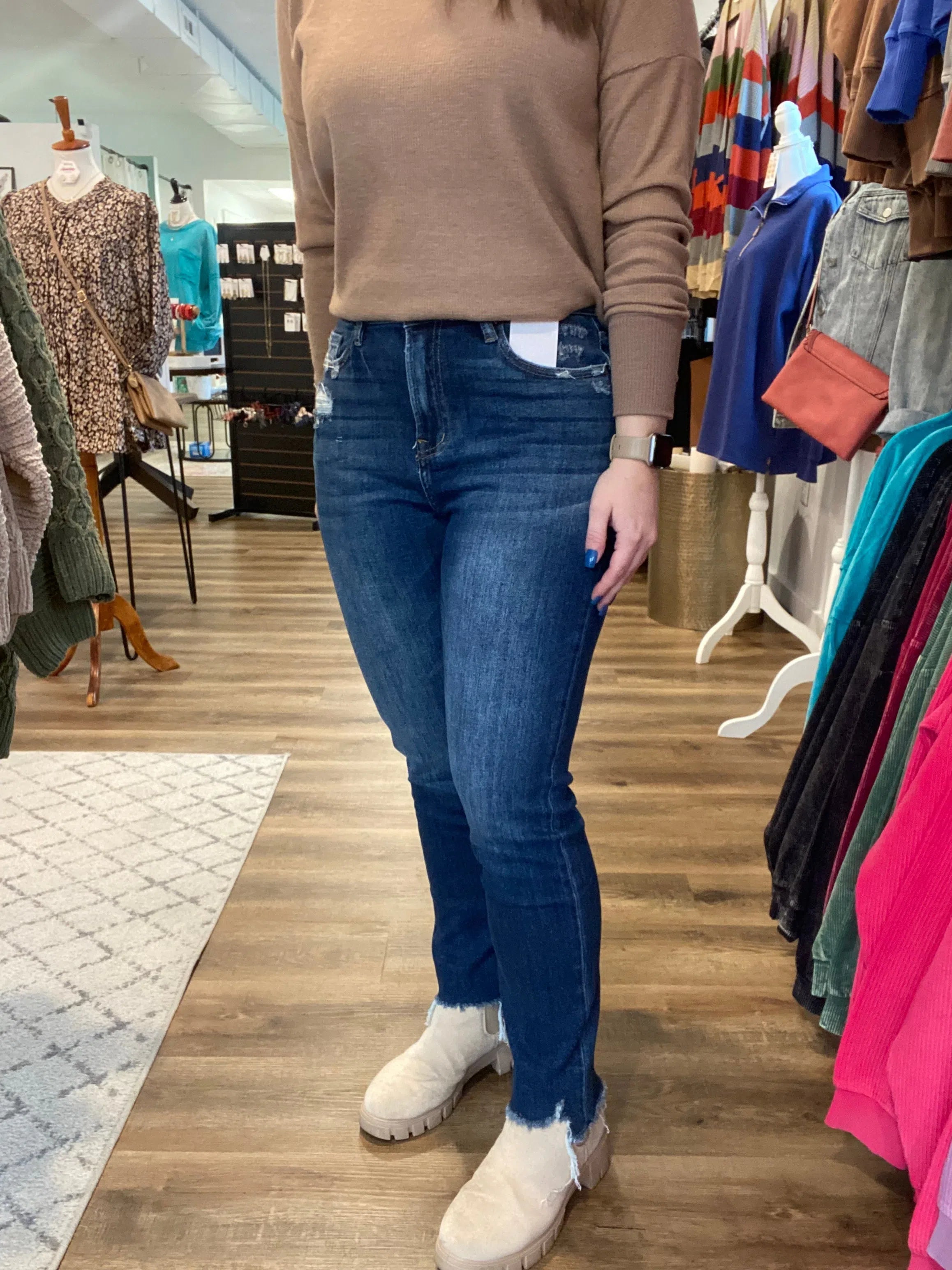 Shop Restocked! Harlow Straight Leg Jeans | Mica Denim-Denim at Ruby Joy Boutique, a Women's Clothing Store in Pickerington, Ohio
