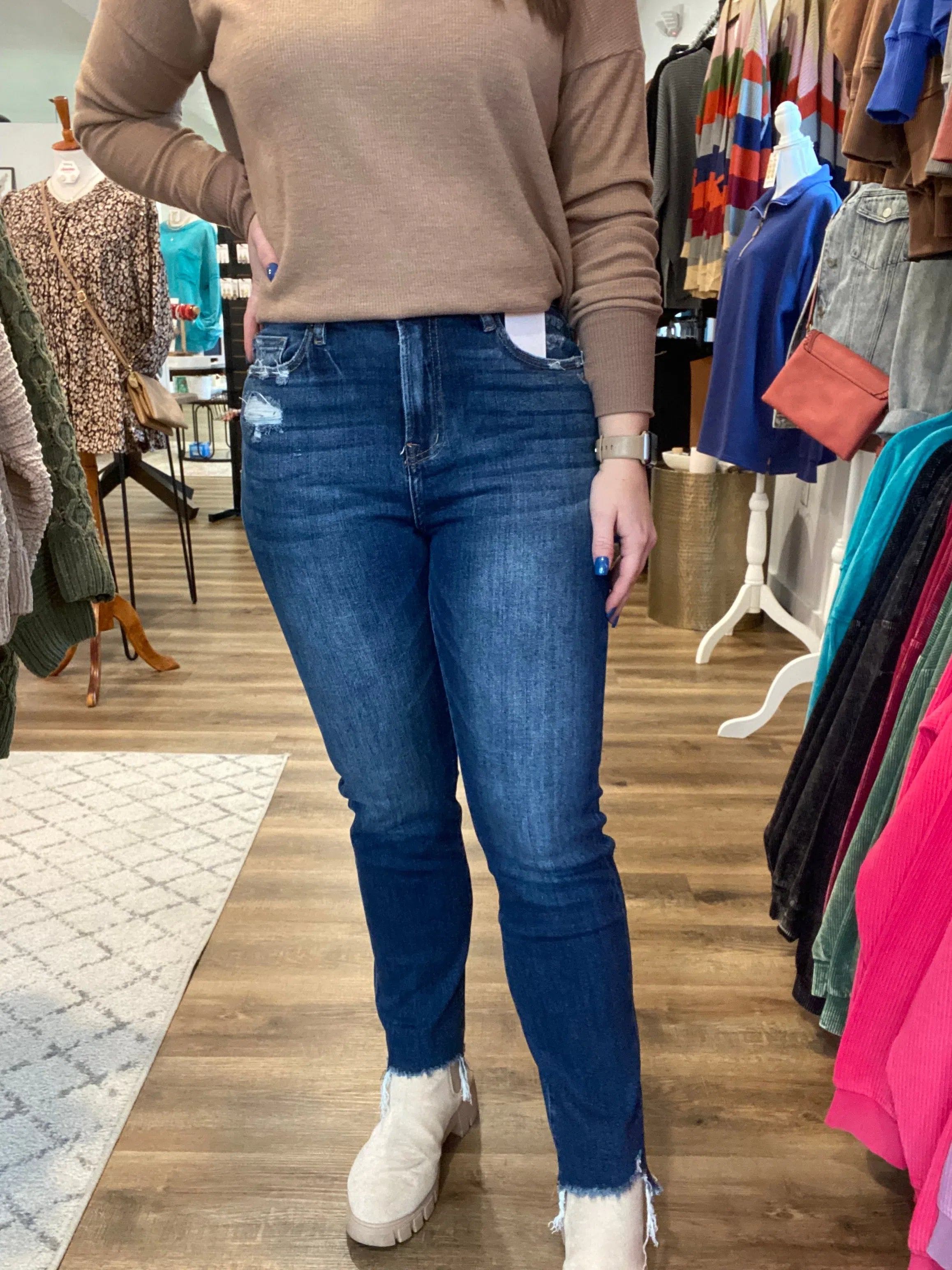 Shop Restocked! Harlow Straight Leg Jeans | Mica Denim-Jeans at Ruby Joy Boutique, a Women's Clothing Store in Pickerington, Ohio