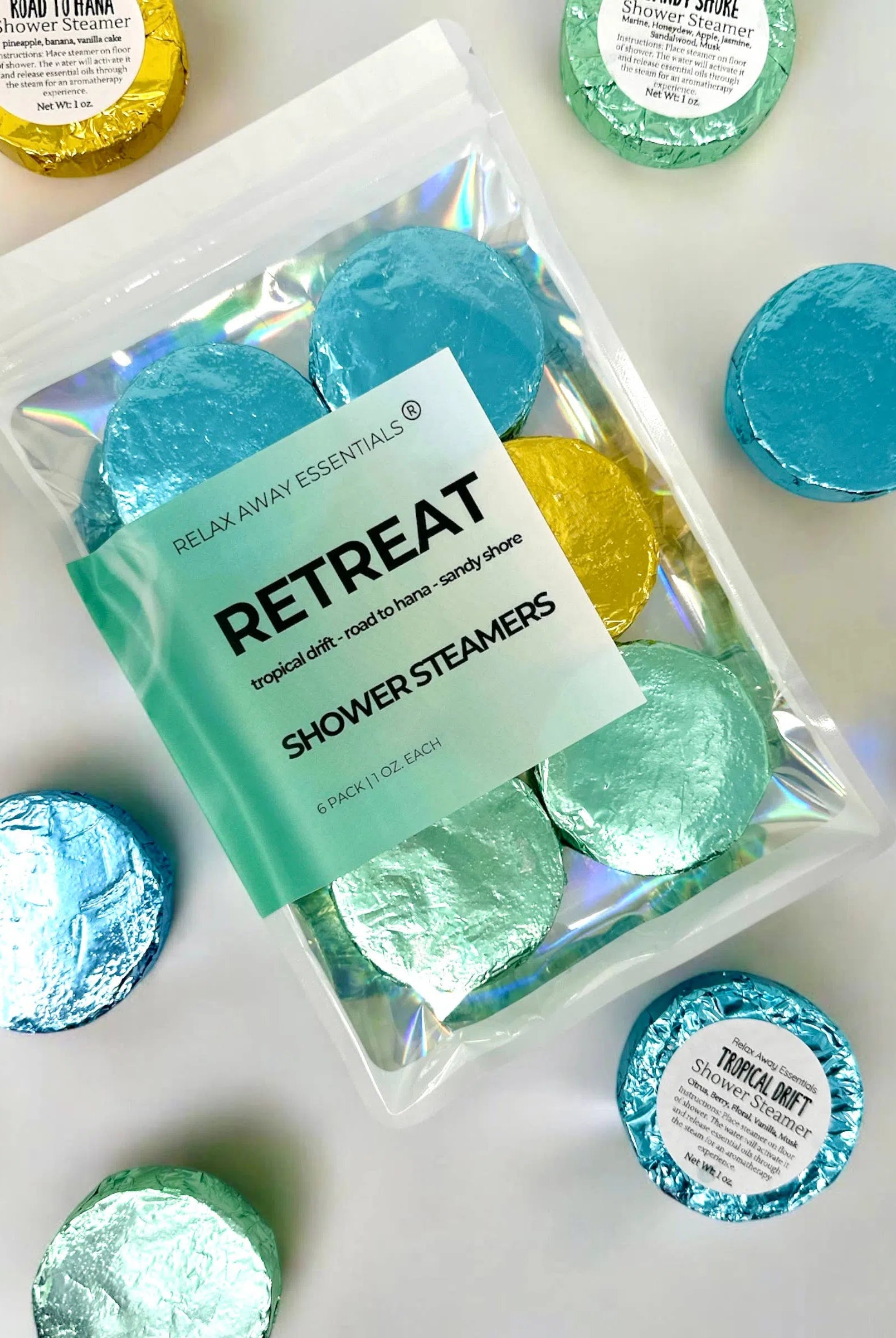 Shop Retreat Shower Steamers 6 Pack - Made in USA- at Ruby Joy Boutique, a Women's Clothing Store in Pickerington, Ohio