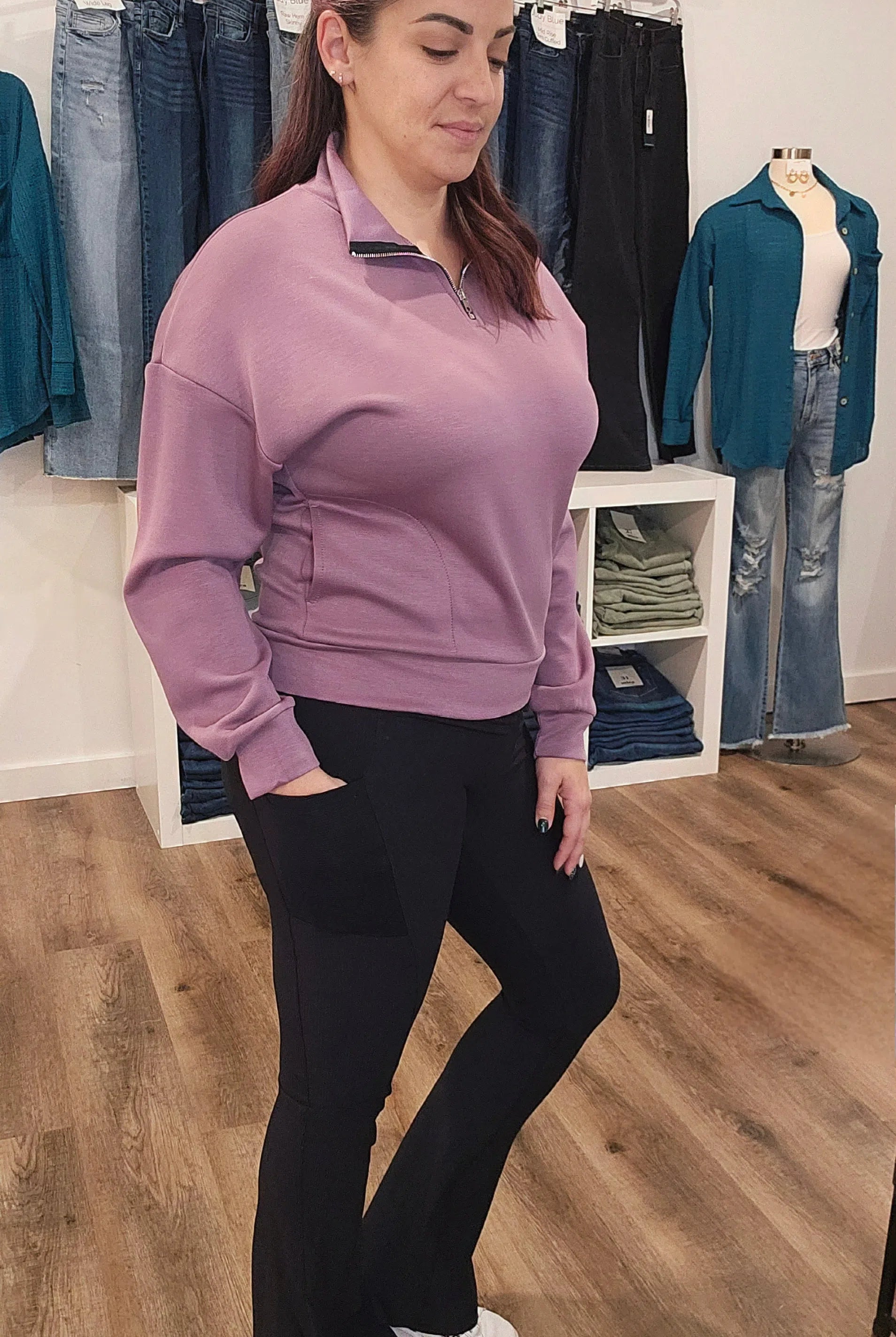 Shop Ribbed Flare Leggings-Leggings at Ruby Joy Boutique, a Women's Clothing Store in Pickerington, Ohio