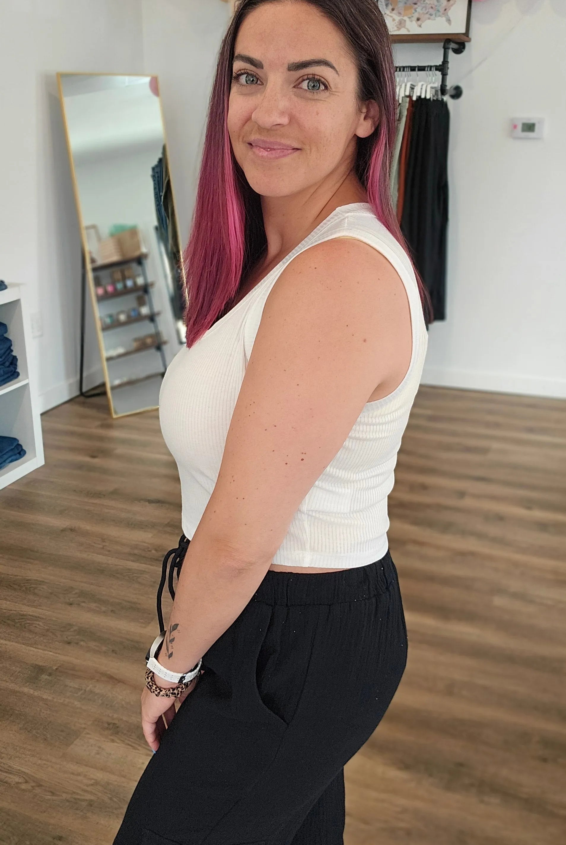 Shop Ribbed Knit Crop Top - Ivory- at Ruby Joy Boutique, a Women's Clothing Store in Pickerington, Ohio