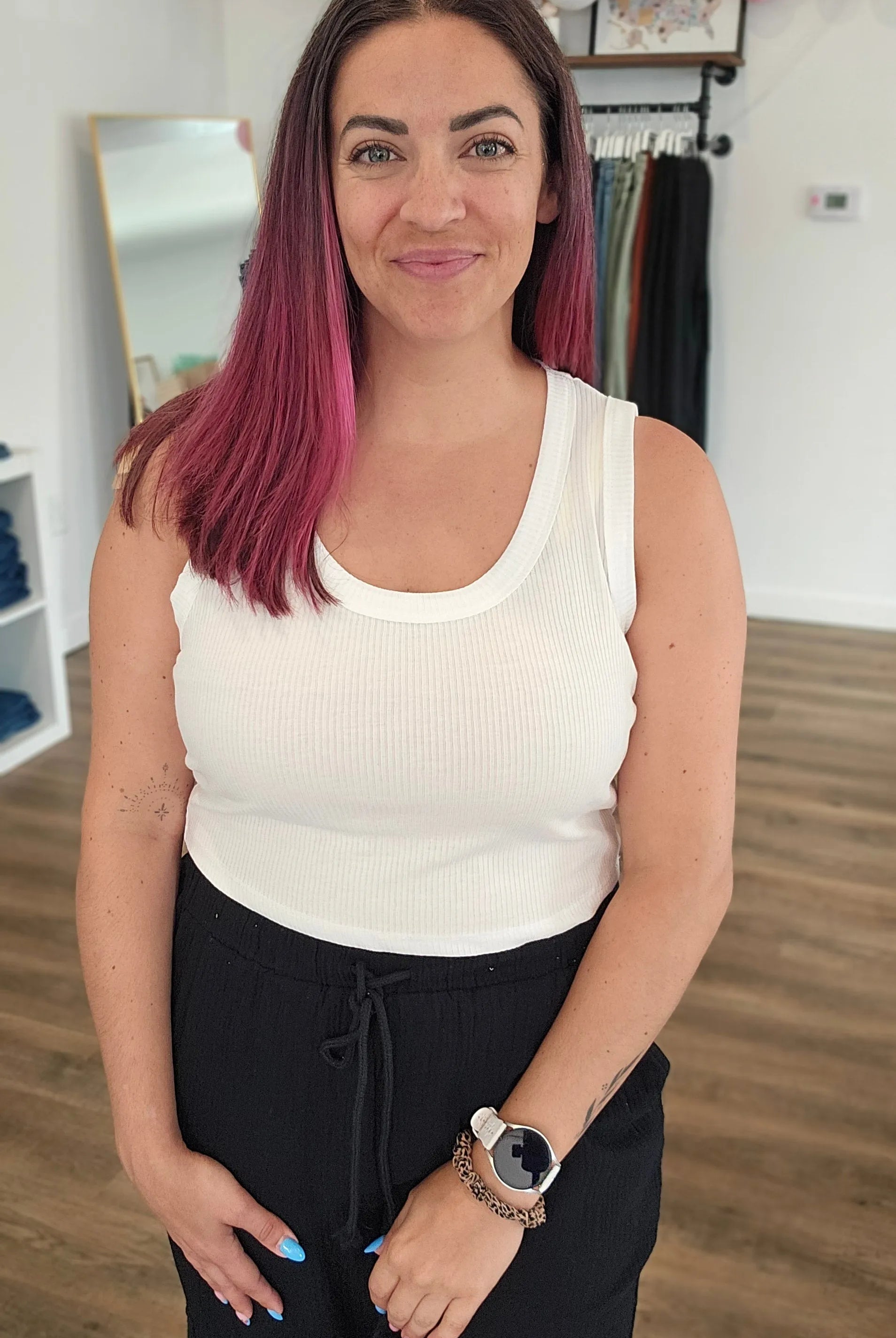 Shop Ribbed Knit Crop Top - Ivory- at Ruby Joy Boutique, a Women's Clothing Store in Pickerington, Ohio