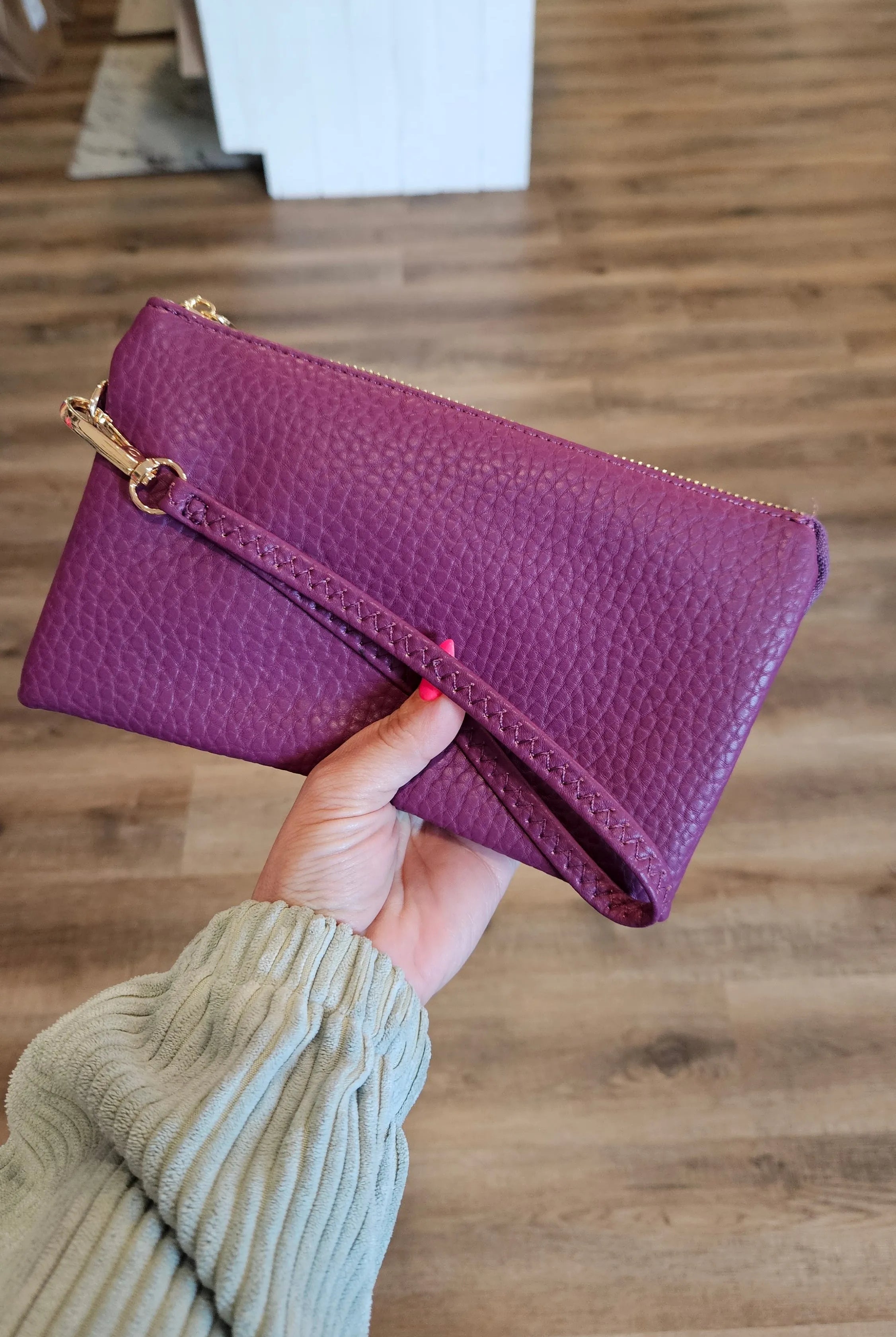Shop Riley Crossbody/Wristlet Purse - Berry- at Ruby Joy Boutique, a Women's Clothing Store in Pickerington, Ohio