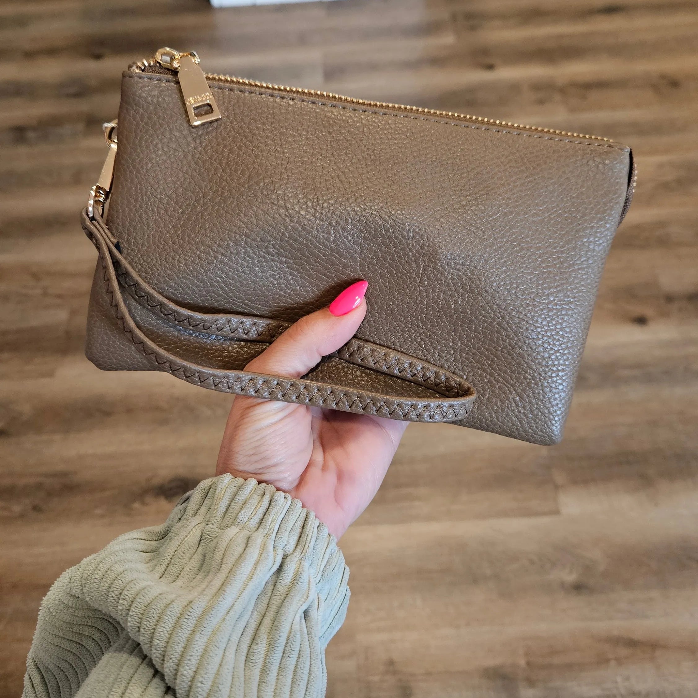Shop Riley Crossbody/Wristlet Purse - Clay- at Ruby Joy Boutique, a Women's Clothing Store in Pickerington, Ohio