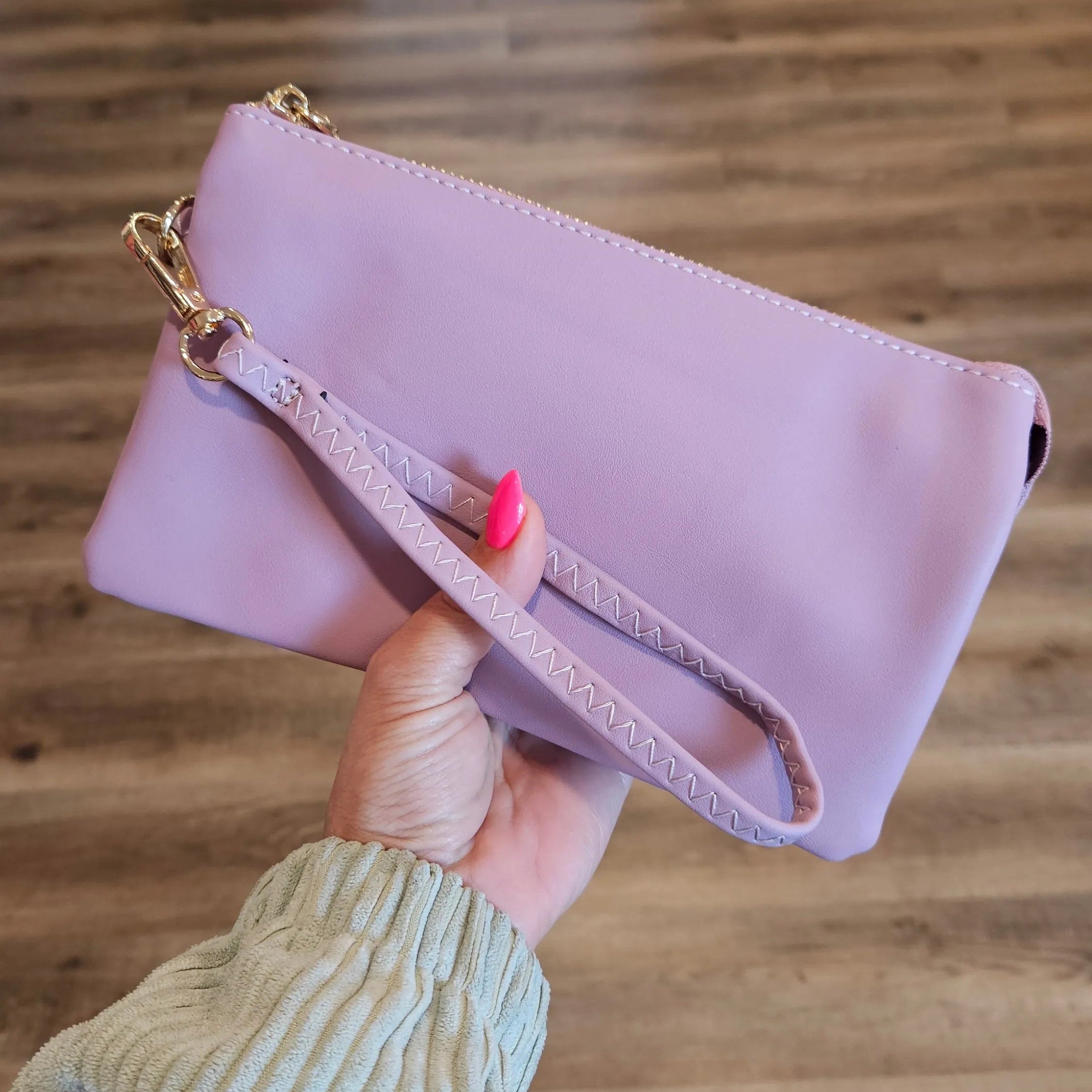 Shop Riley Crossbody/Wristlet Purse - Lilac- at Ruby Joy Boutique, a Women's Clothing Store in Pickerington, Ohio