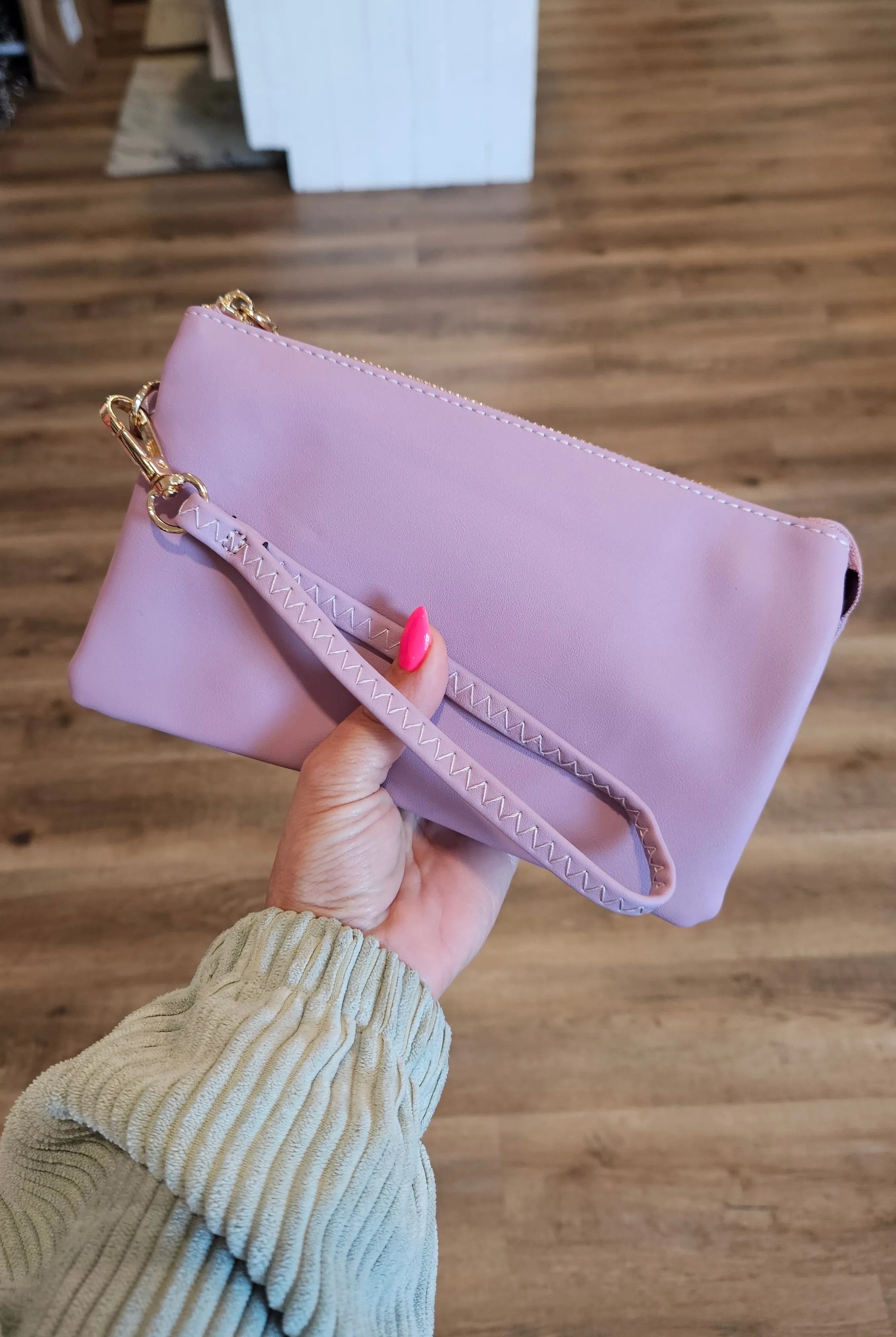 Shop Riley Crossbody/Wristlet Purse - Lilac- at Ruby Joy Boutique, a Women's Clothing Store in Pickerington, Ohio