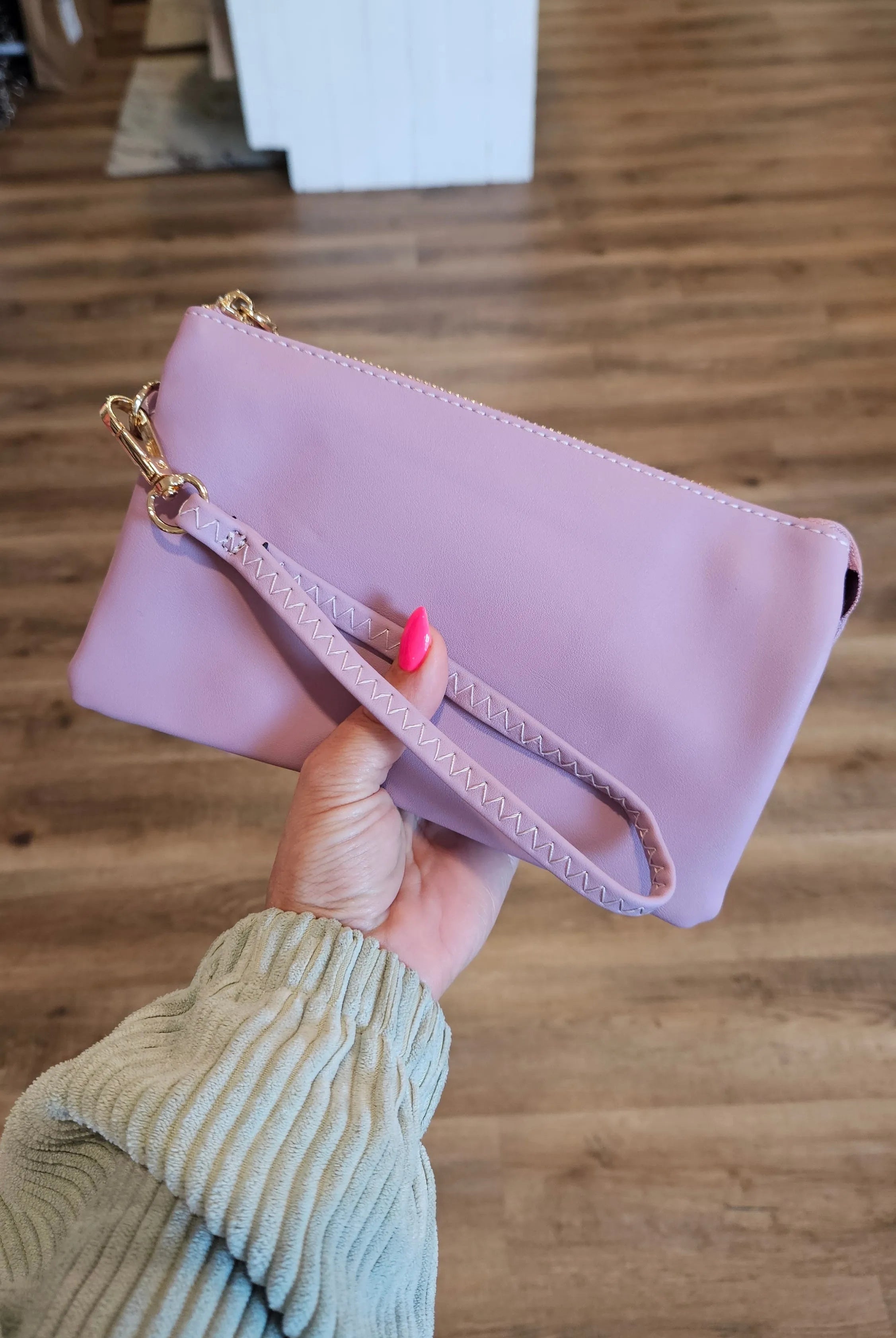 Shop Riley Crossbody/Wristlet Purse - Lilac- at Ruby Joy Boutique, a Women's Clothing Store in Pickerington, Ohio