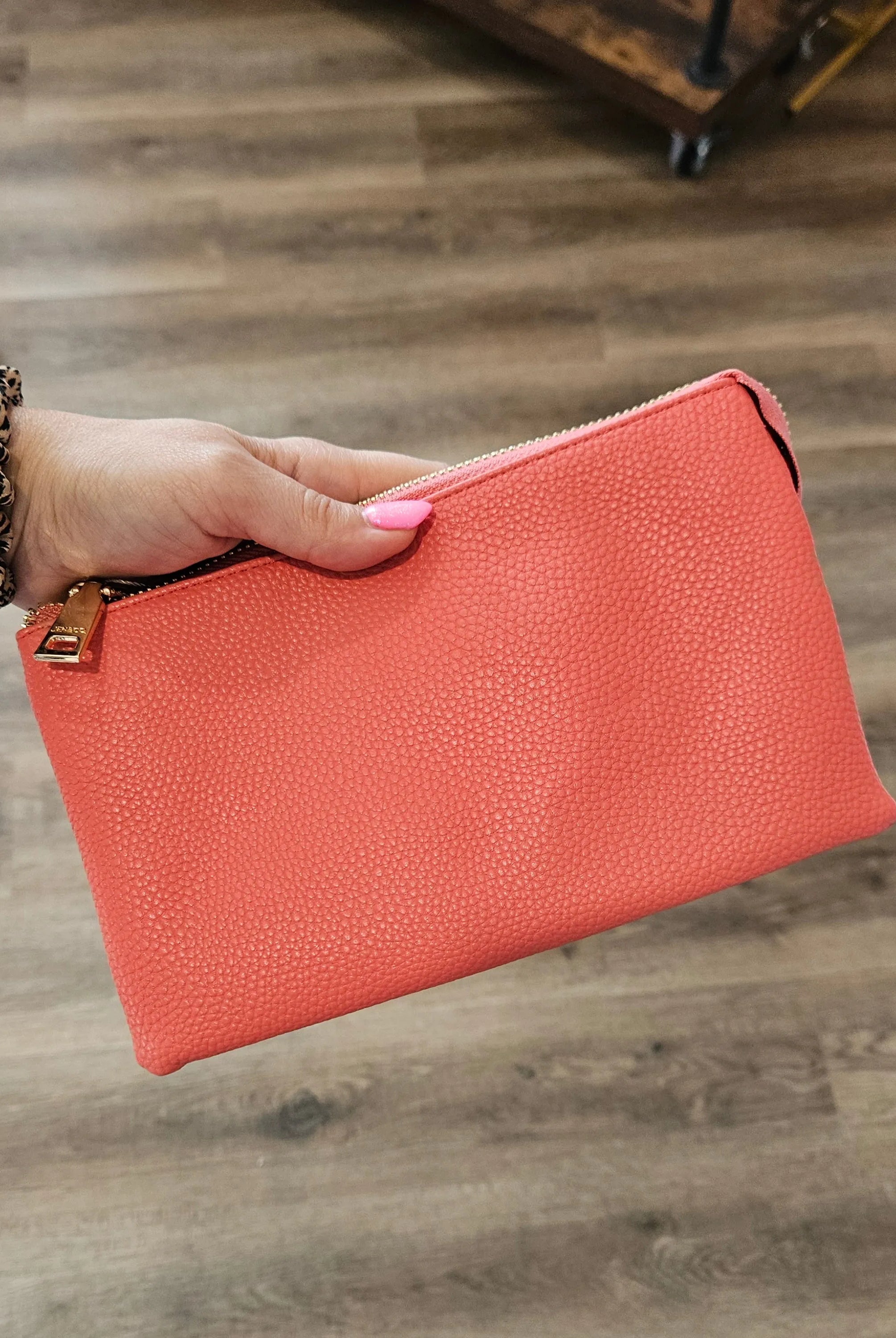 Shop Riley Crossbody/Wristlet Purses-Watermelon at Ruby Joy Boutique, a Women's Clothing Store in Pickerington, Ohio