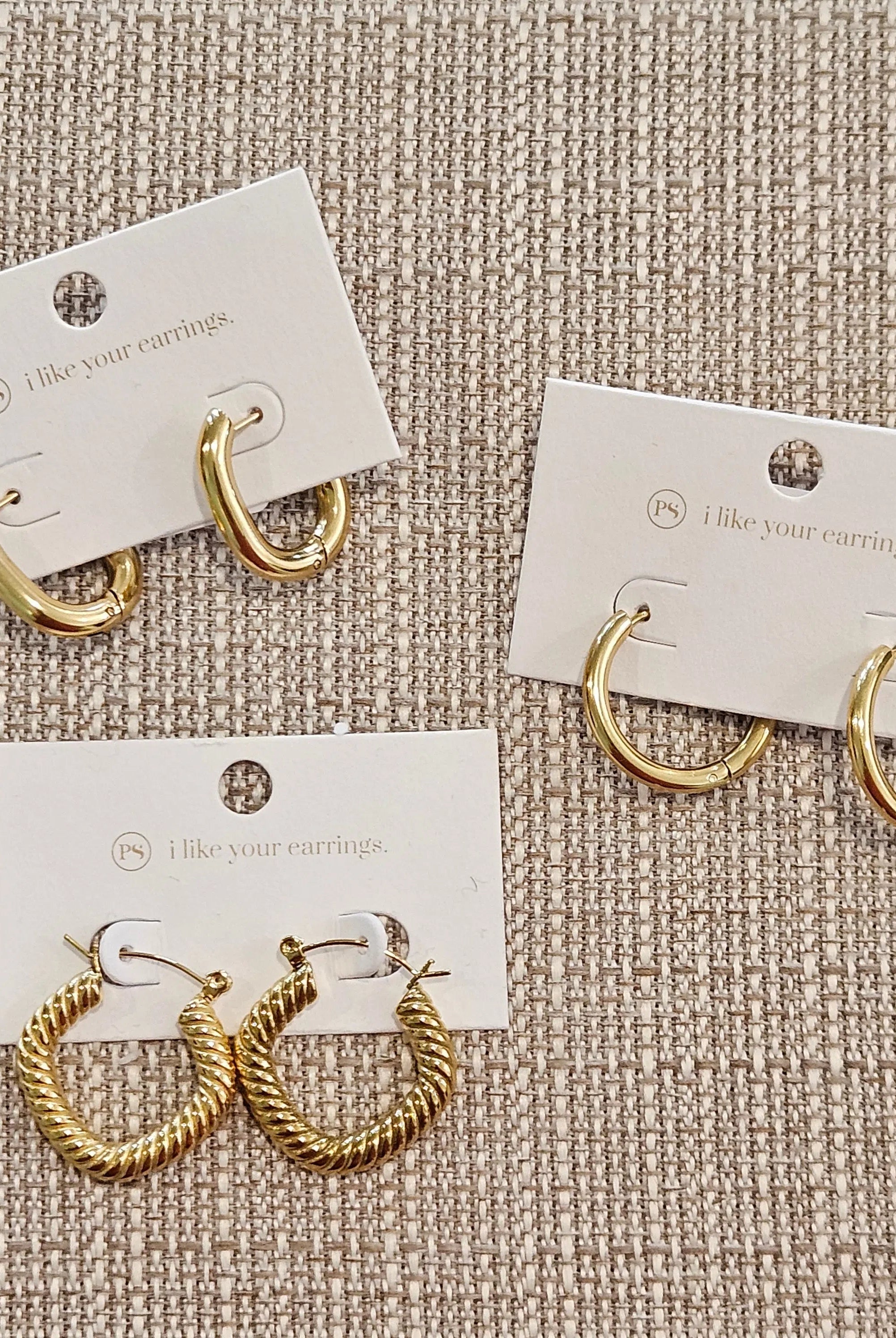 Shop Roped Square Hoop Earrings - Waterproof-Earrings at Ruby Joy Boutique, a Women's Clothing Store in Pickerington, Ohio