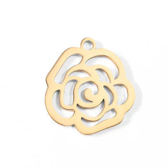 Shop Rose Outline Charm- at Ruby Joy Boutique, a Women's Clothing Store in Pickerington, Ohio