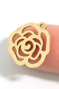 Shop Rose Outline Charm- at Ruby Joy Boutique, a Women's Clothing Store in Pickerington, Ohio