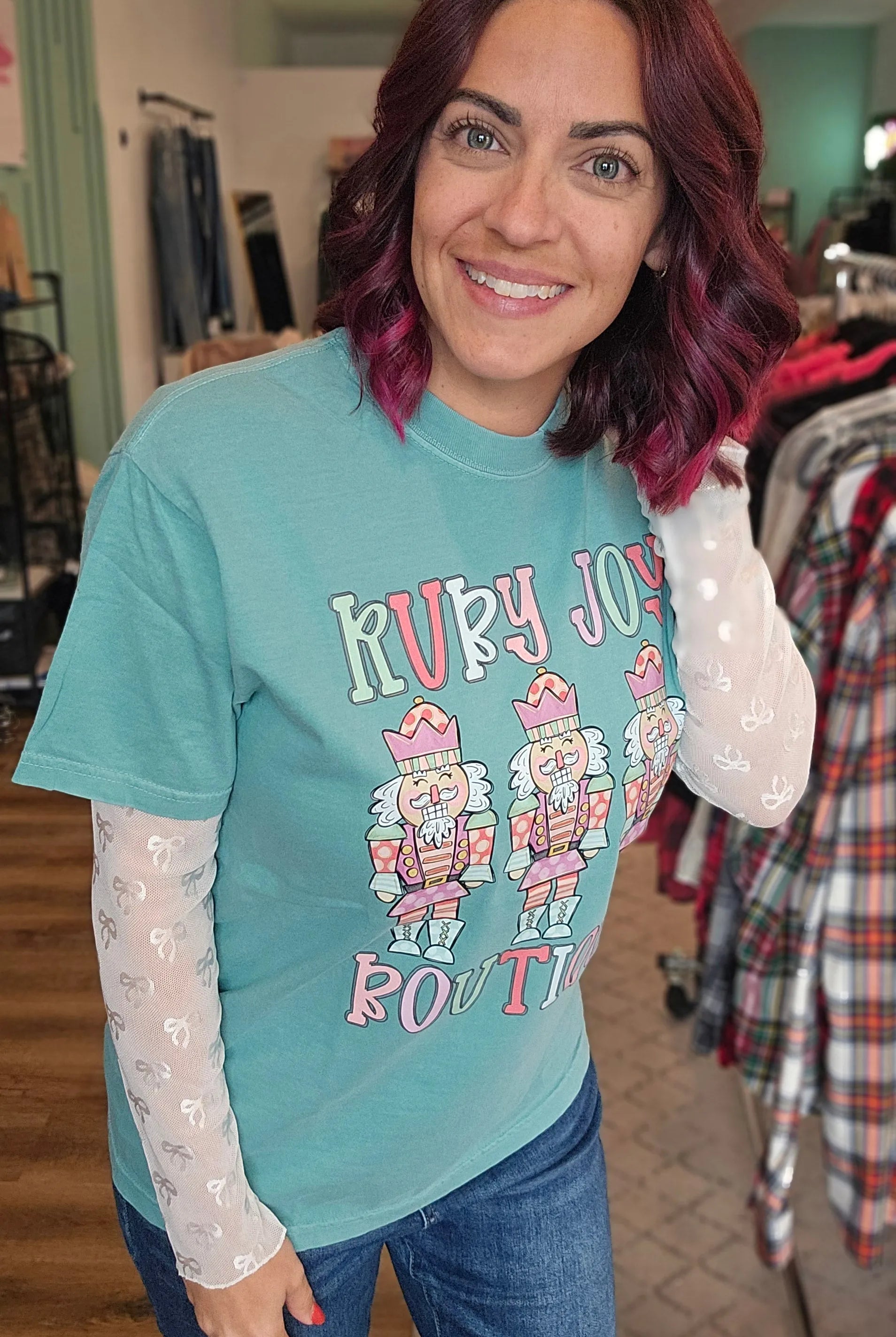 Shop Ruby Joy Boutique Nutcracker Holiday Tee- at Ruby Joy Boutique, a Women's Clothing Store in Pickerington, Ohio