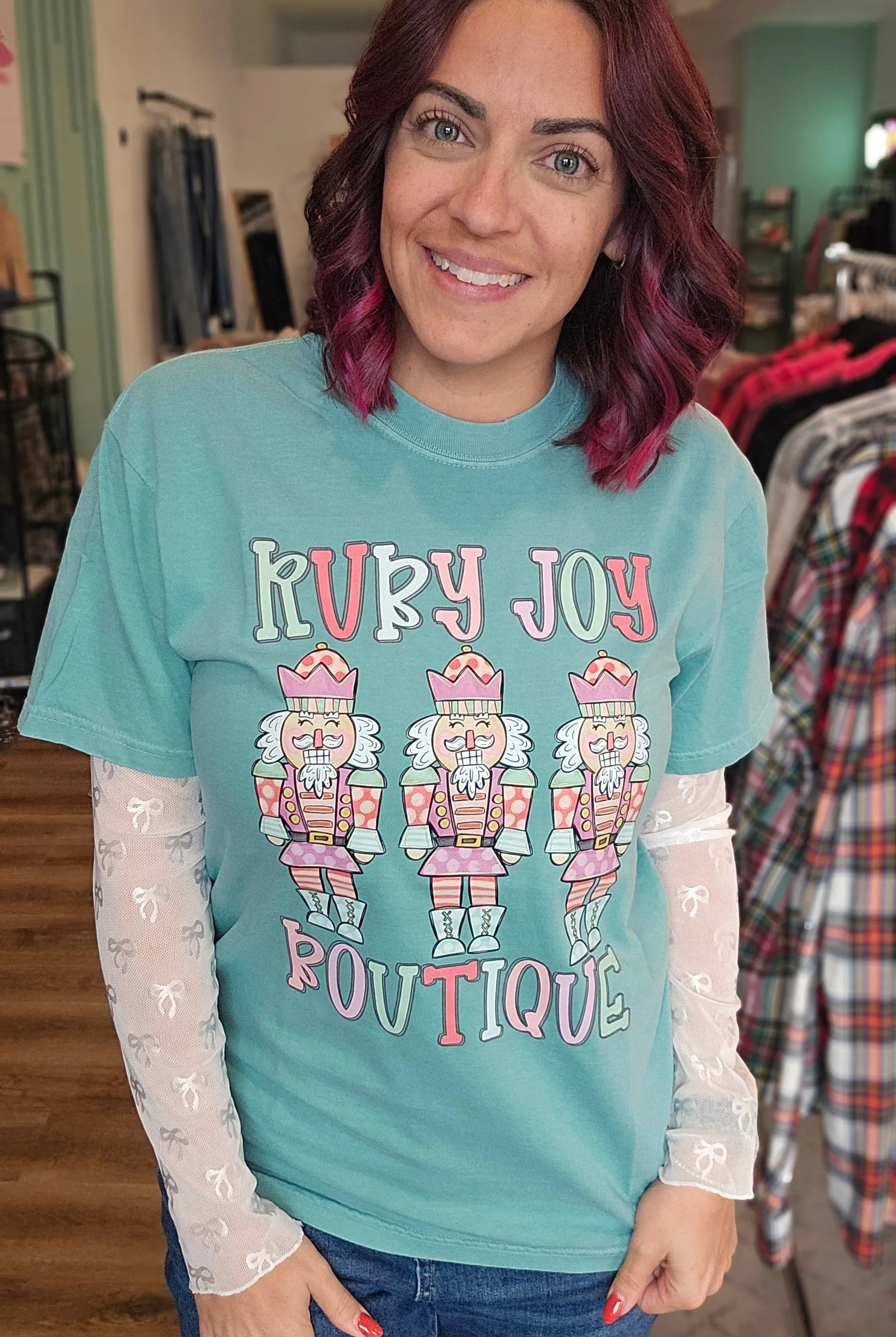 Shop Ruby Joy Boutique Nutcracker Holiday Tee- at Ruby Joy Boutique, a Women's Clothing Store in Pickerington, Ohio