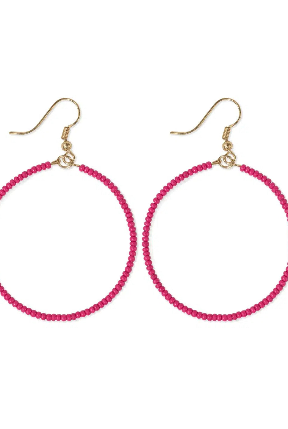 Shop Ruby Solid Beaded Hoop Earrings-Earrings at Ruby Joy Boutique, a Women's Clothing Store in Pickerington, Ohio
