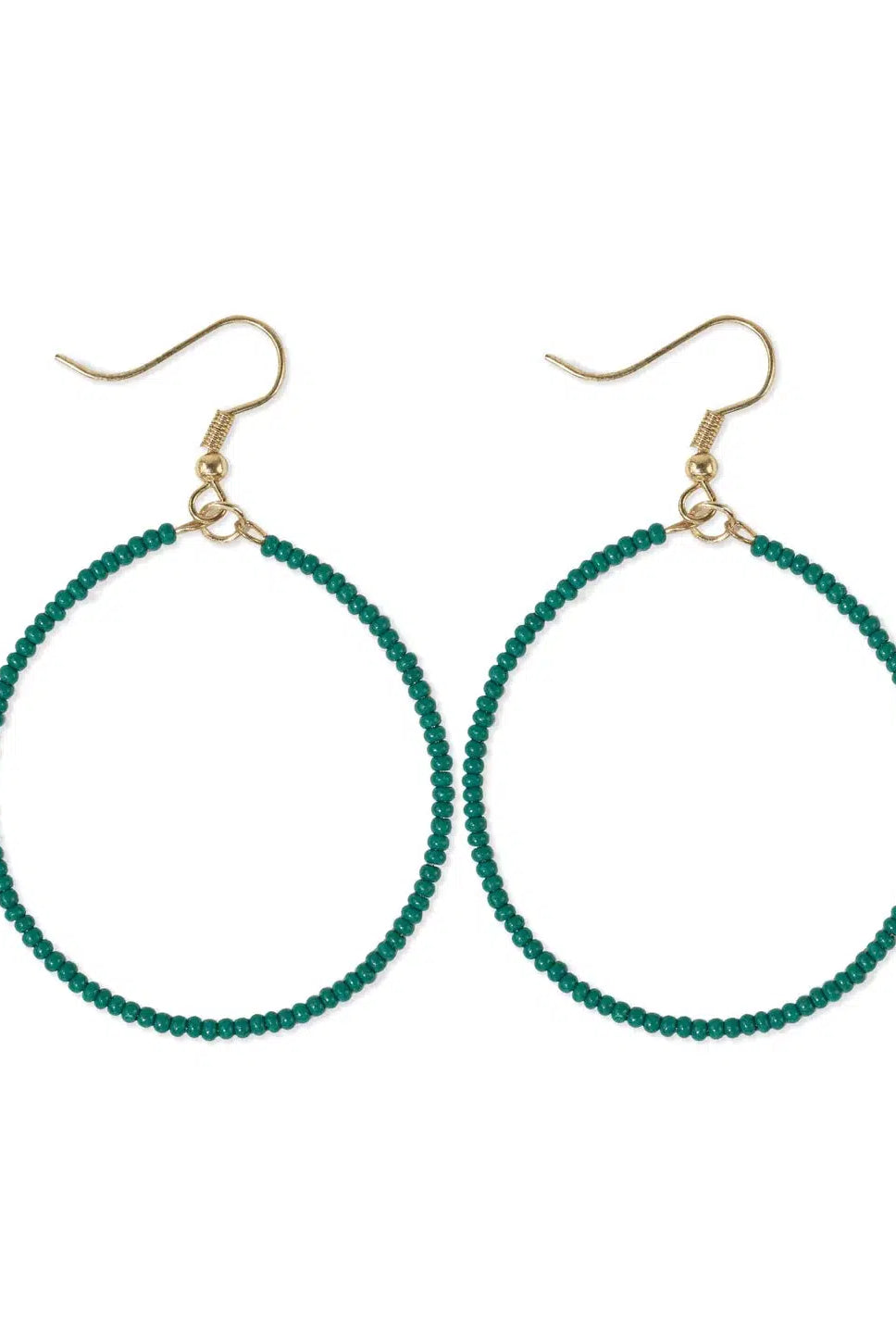 Shop Ruby Solid Beaded Hoop Earrings-Earrings at Ruby Joy Boutique, a Women's Clothing Store in Pickerington, Ohio