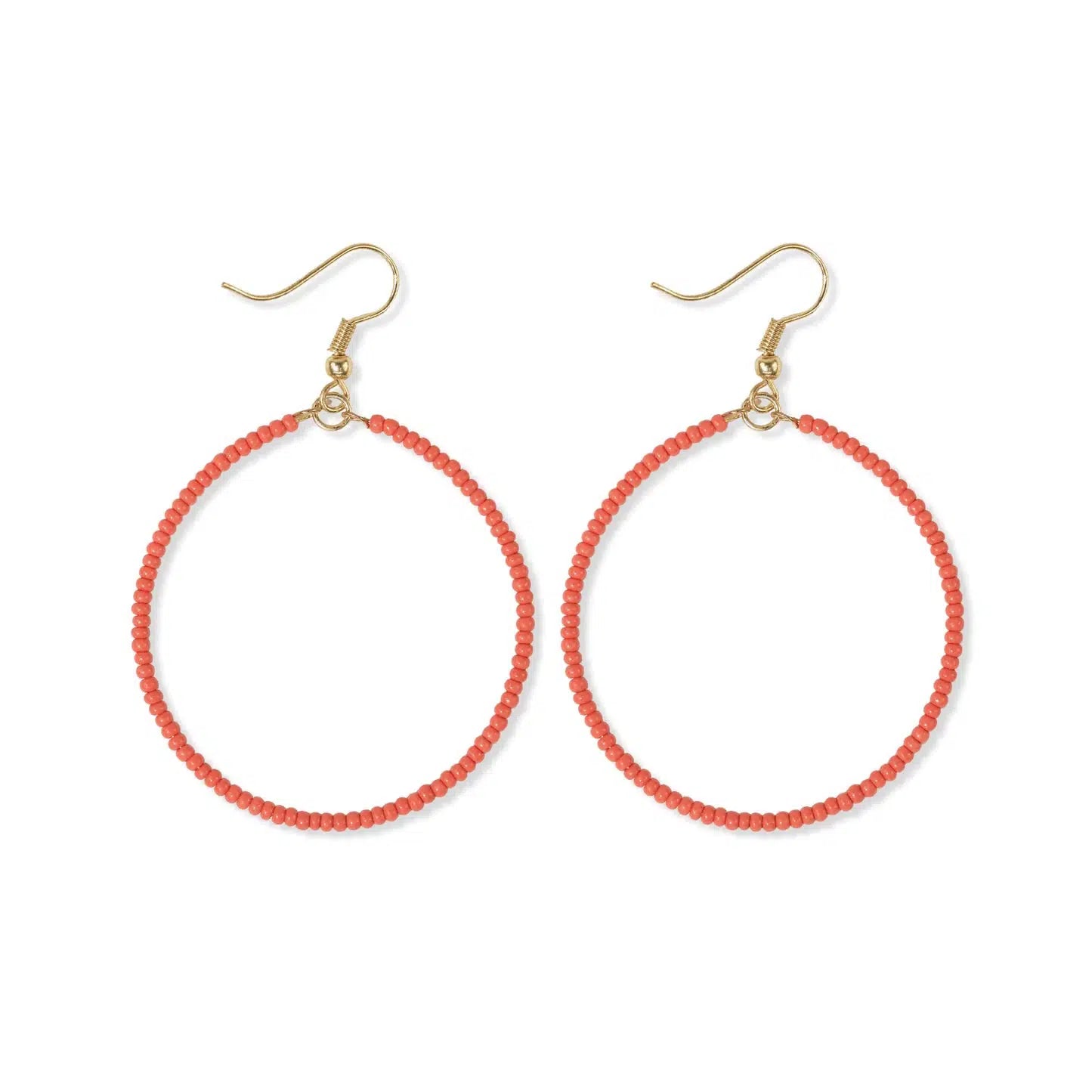 Shop Ruby Solid Beaded Hoop Earrings-Earrings at Ruby Joy Boutique, a Women's Clothing Store in Pickerington, Ohio