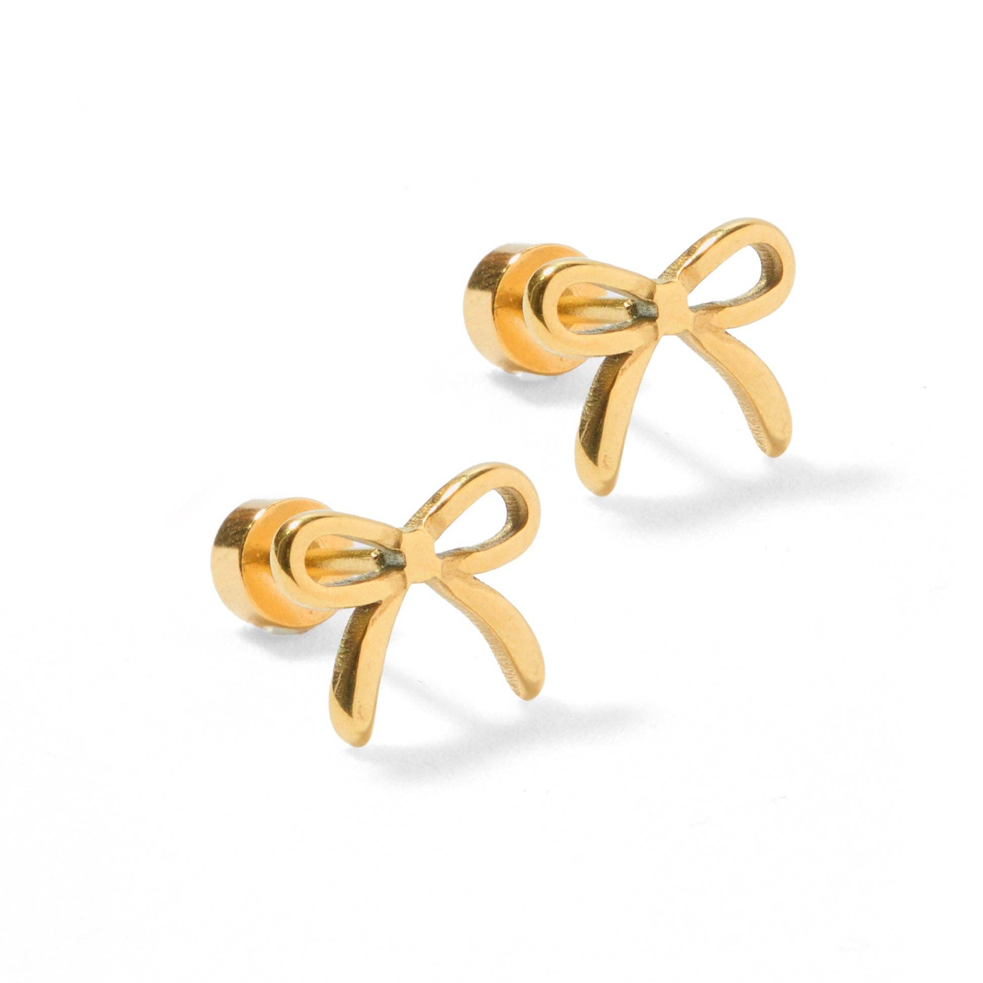 Shop Sadie Bow Screwback Stud Earrings- at Ruby Joy Boutique, a Women's Clothing Store in Pickerington, Ohio