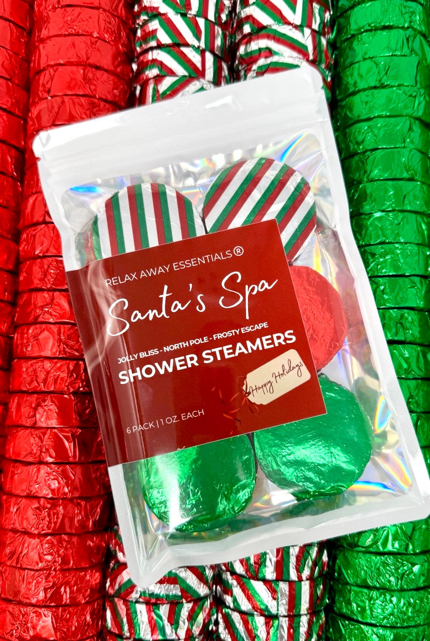 Shop Santa's Spa Shower Steamers 6 Pack - Made in USA- at Ruby Joy Boutique, a Women's Clothing Store in Pickerington, Ohio