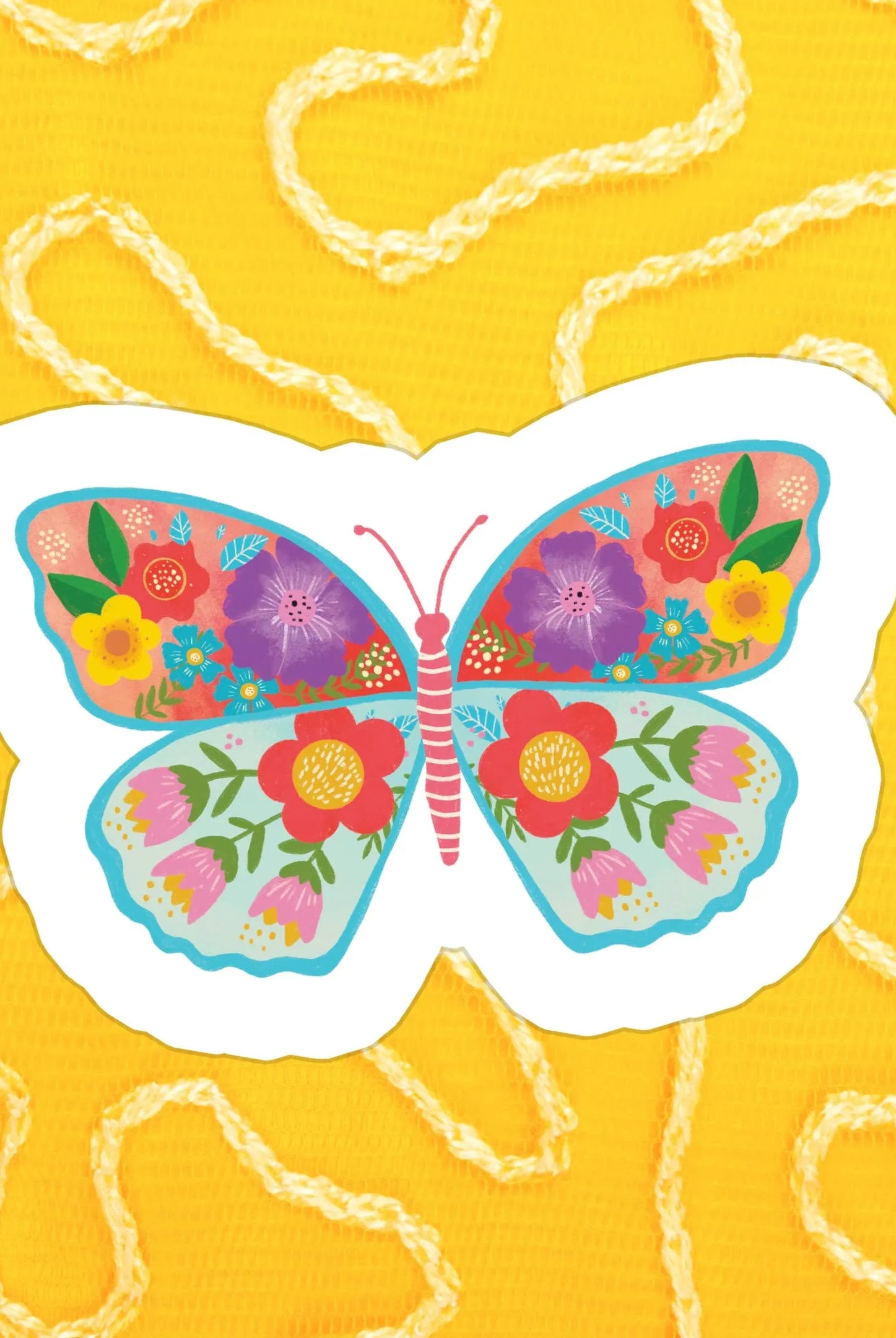 Shop Scandinavian Floral Butterfly | Waterproof Vinyl Sticker- at Ruby Joy Boutique, a Women's Clothing Store in Pickerington, Ohio
