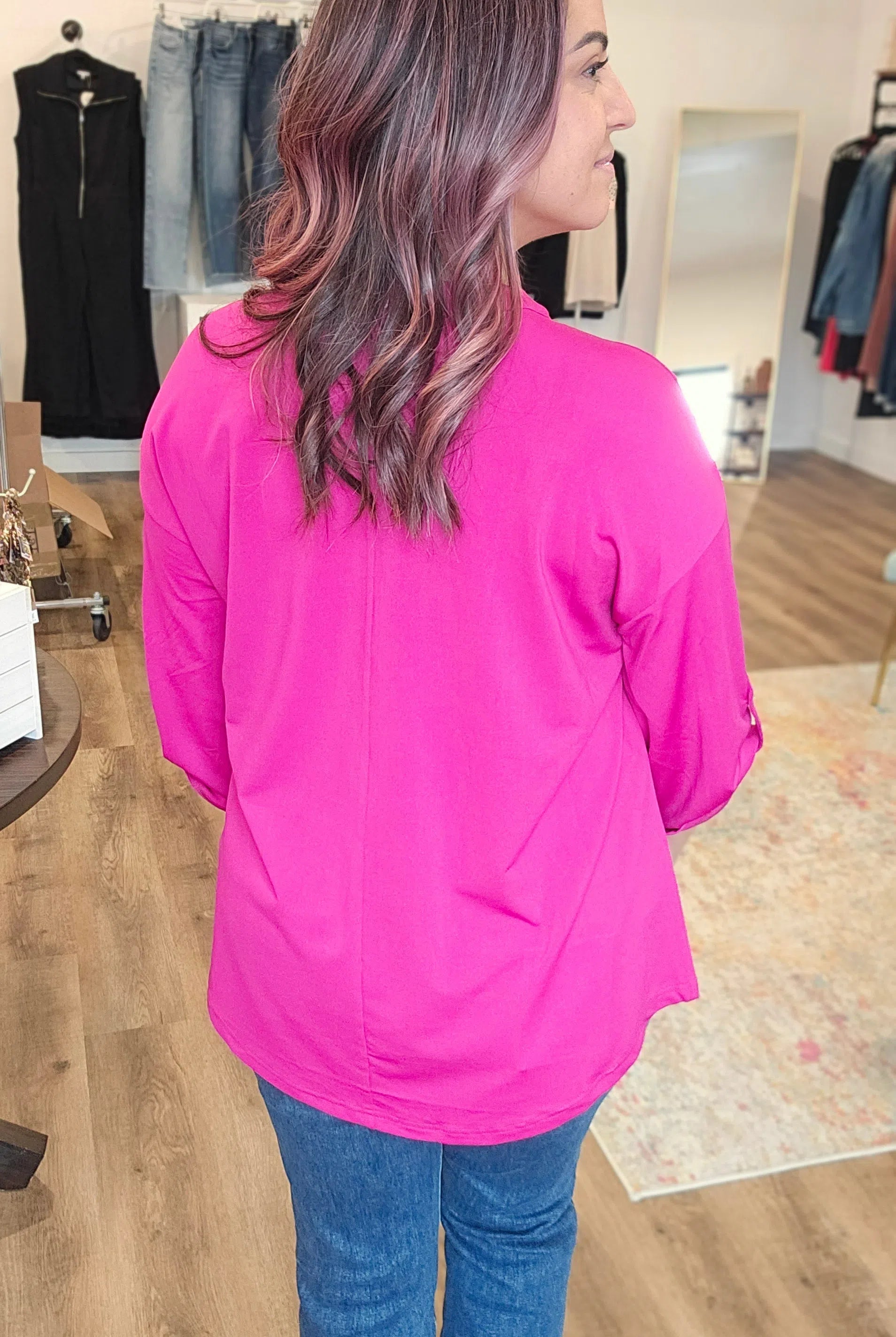 Shop Serena Tab-Sleeve Top- at Ruby Joy Boutique, a Women's Clothing Store in Pickerington, Ohio