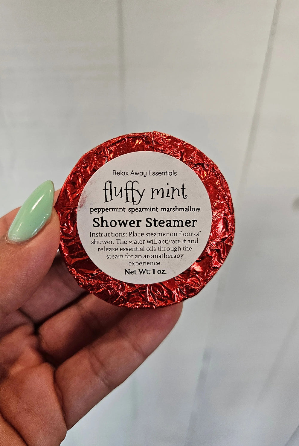 Shop Aromatherapy Shower Steamer Singles-Fluffy mint at Ruby Joy Boutique, a Women's Clothing Store in Pickerington, Ohio