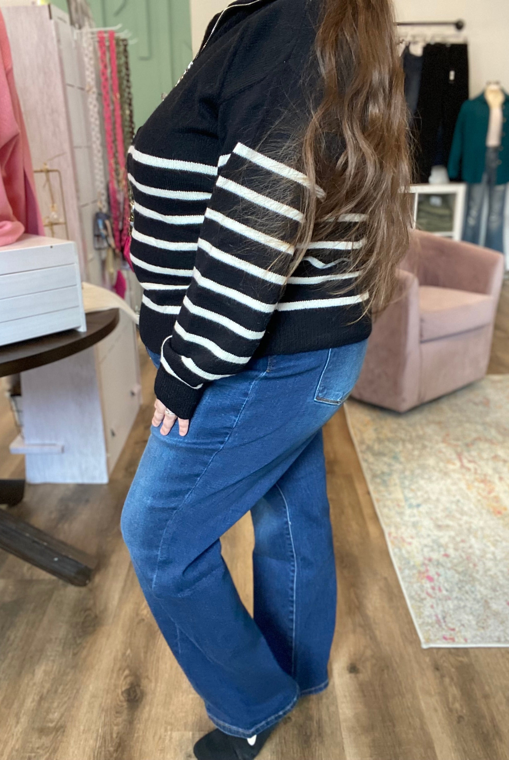 Shop Side Seam Detail Straight Leg Jeans | Judy Blue-Jeans at Ruby Joy Boutique, a Women's Clothing Store in Pickerington, Ohio