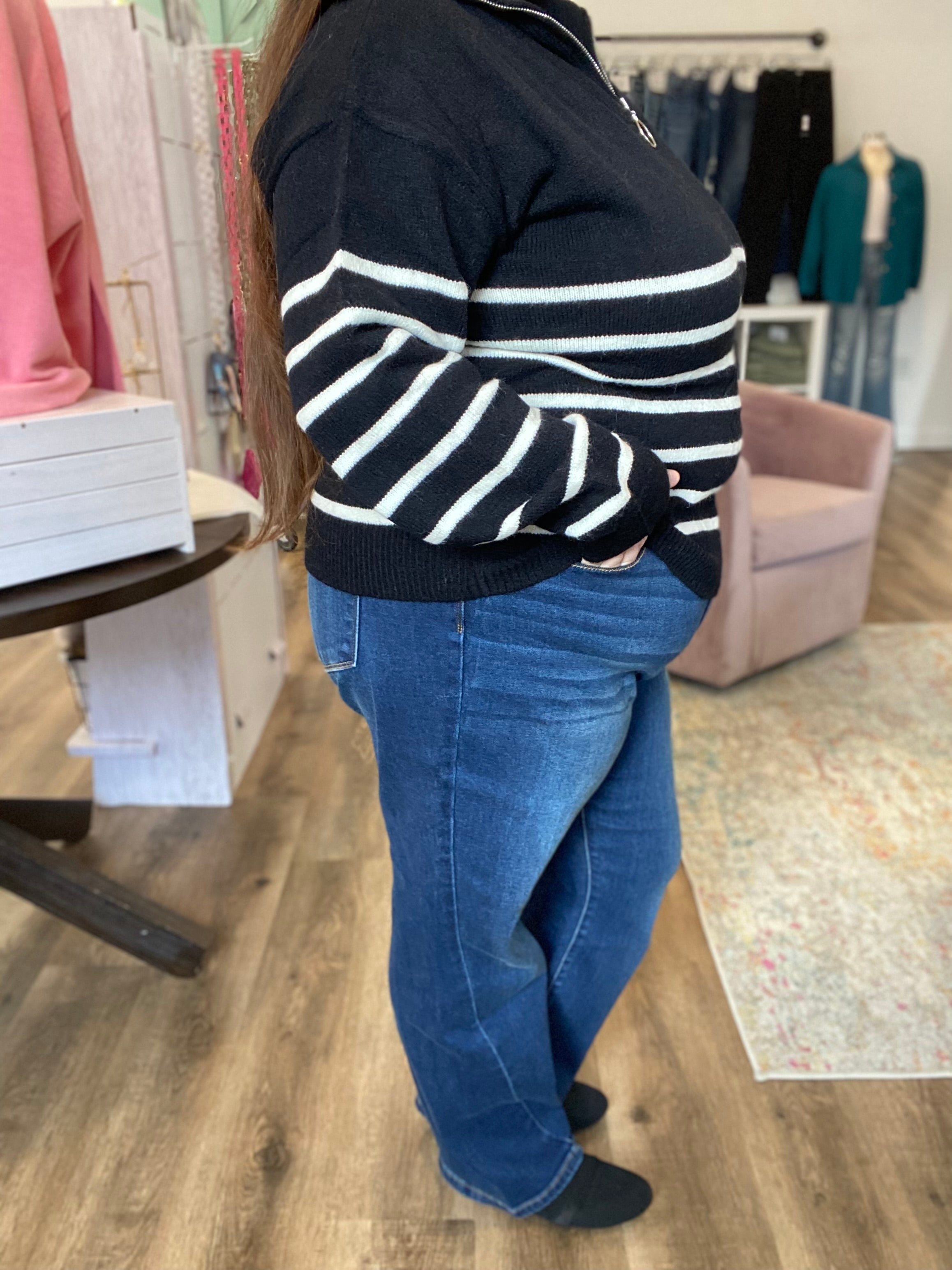 Shop Side Seam Detail Straight Leg Jeans | Judy Blue-Jeans at Ruby Joy Boutique, a Women's Clothing Store in Pickerington, Ohio