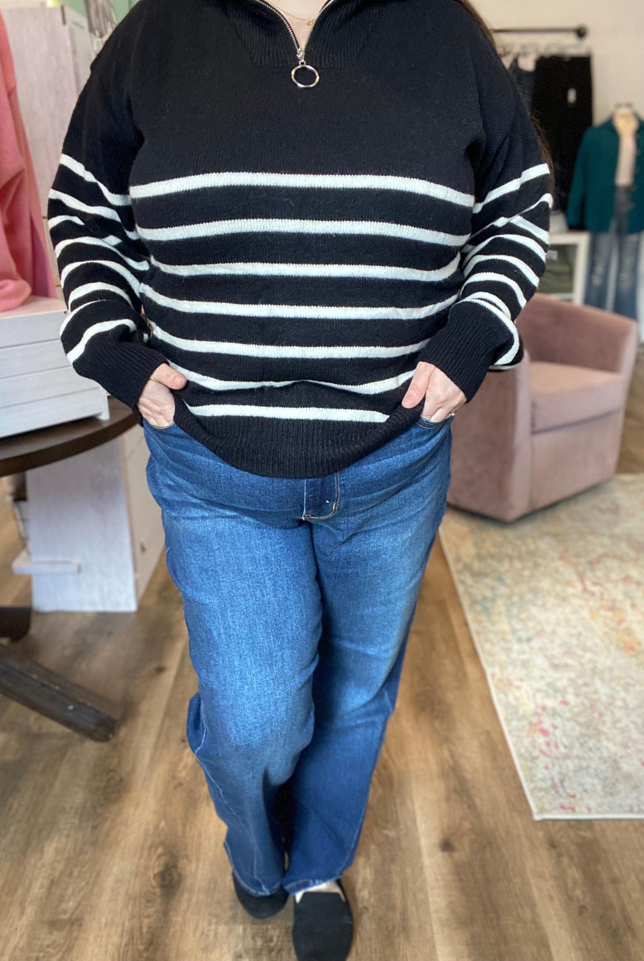 Shop Side Seam Detail Straight Leg Jeans | Judy Blue-Jeans at Ruby Joy Boutique, a Women's Clothing Store in Pickerington, Ohio