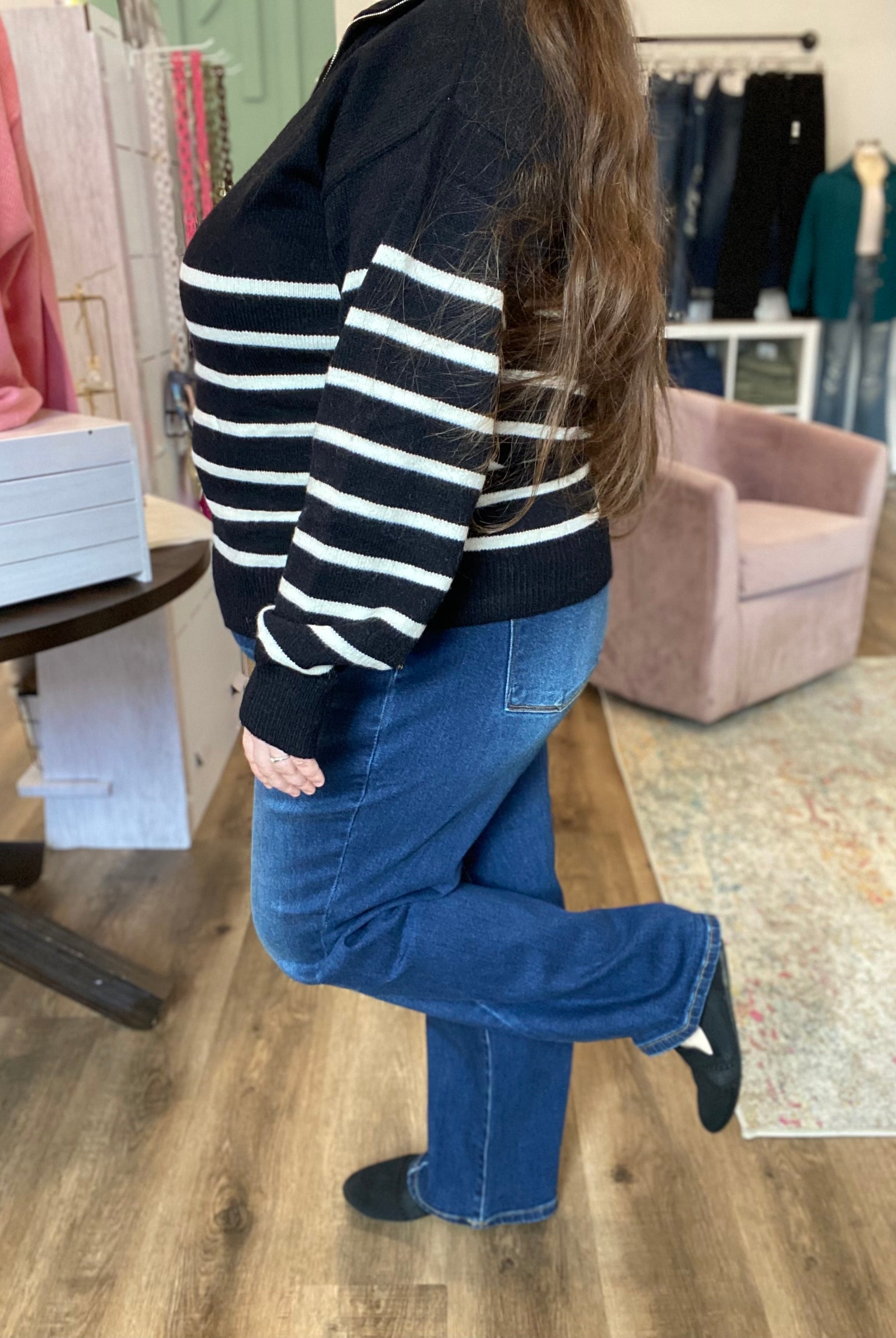 Shop Side Seam Detail Straight Leg Jeans | Judy Blue-Jeans at Ruby Joy Boutique, a Women's Clothing Store in Pickerington, Ohio