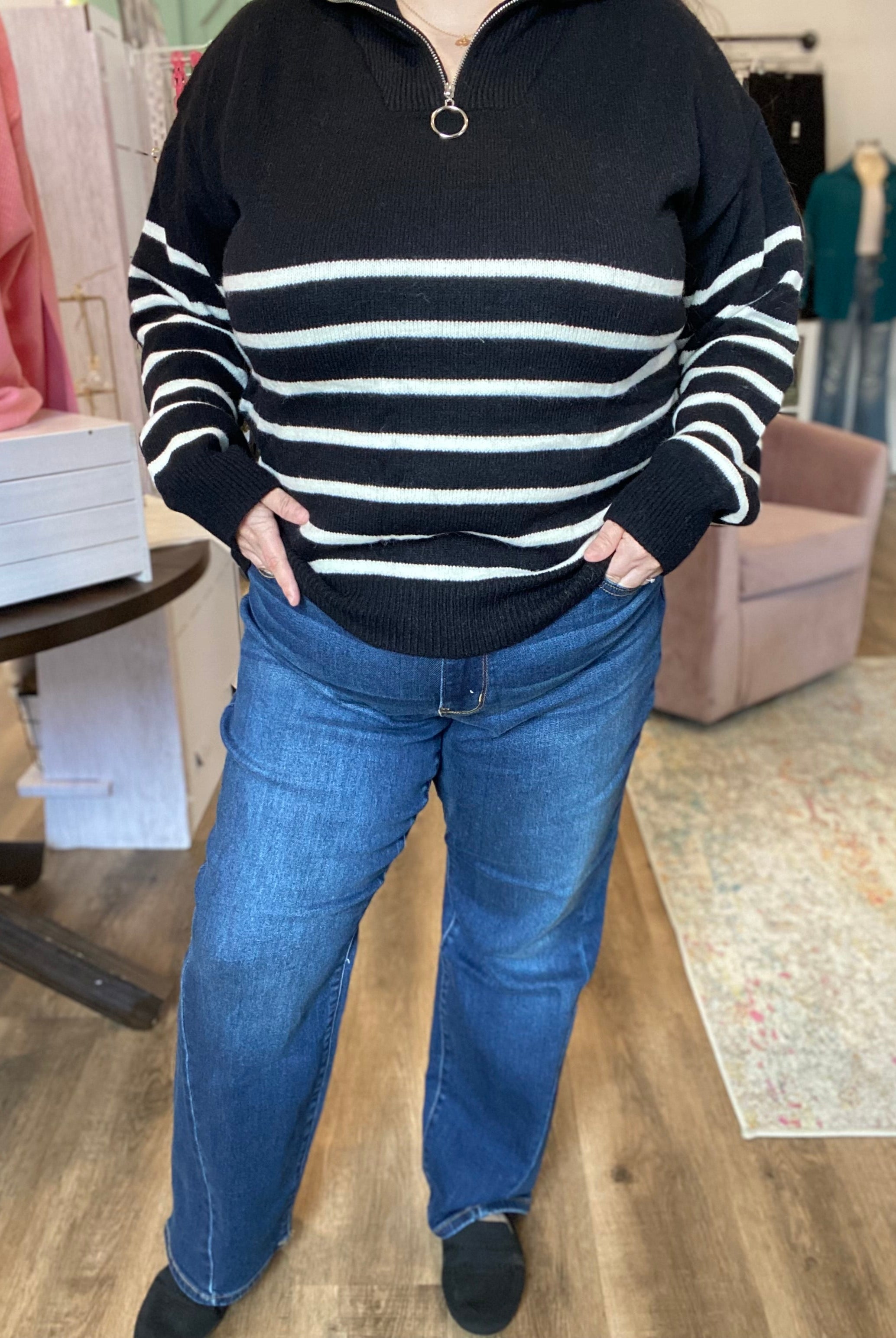 Shop Side Seam Detail Straight Leg Jeans | Judy Blue-Jeans at Ruby Joy Boutique, a Women's Clothing Store in Pickerington, Ohio