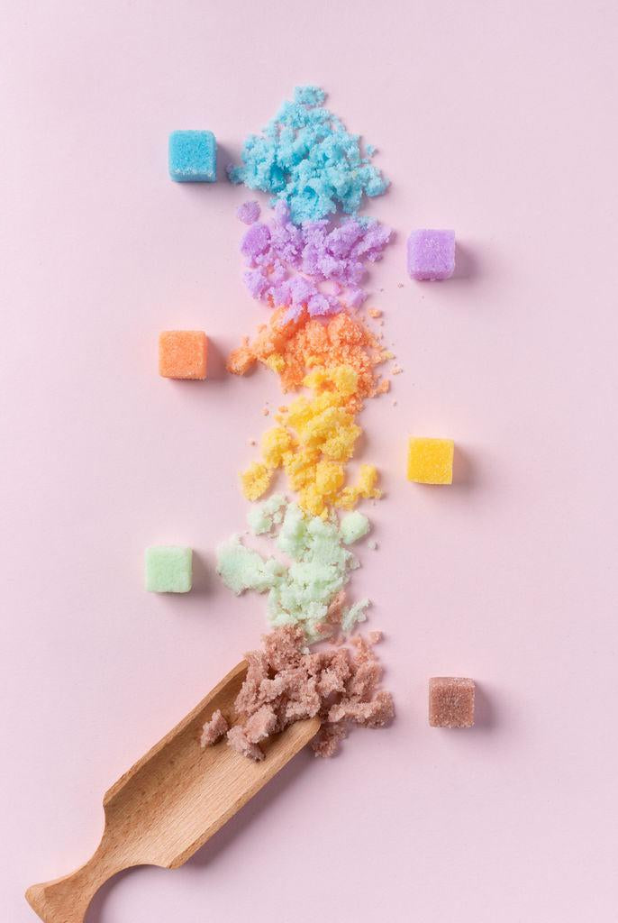 Shop Signature Sugar Cube Candy Scrub (30 pcs) - Assorted Scents-Soaps & Scrubs at Ruby Joy Boutique, a Women's Clothing Store in Pickerington, Ohio