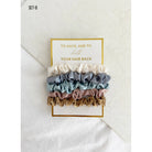 Shop Silky Mini Scrunchies - Set of 5-Blue Mix at Ruby Joy Boutique, a Women's Clothing Store in Pickerington, Ohio