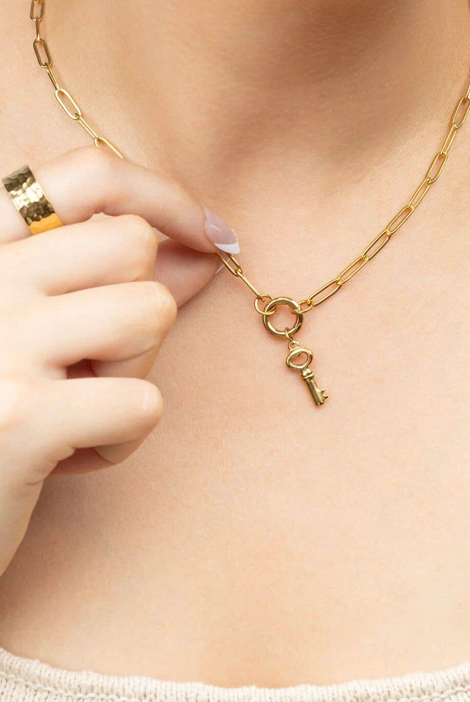 Shop Skeleton Key Charm- at Ruby Joy Boutique, a Women's Clothing Store in Pickerington, Ohio