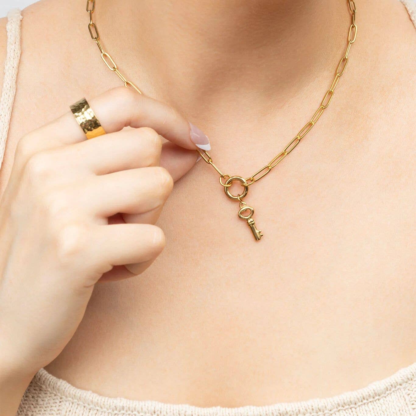 Shop Skeleton Key Charm- at Ruby Joy Boutique, a Women's Clothing Store in Pickerington, Ohio