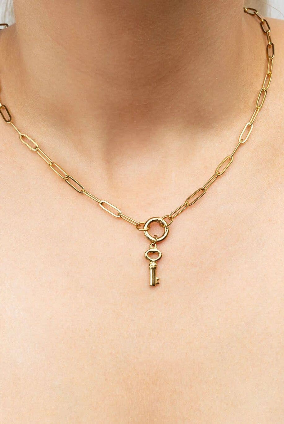 Shop Skeleton Key Charm- at Ruby Joy Boutique, a Women's Clothing Store in Pickerington, Ohio