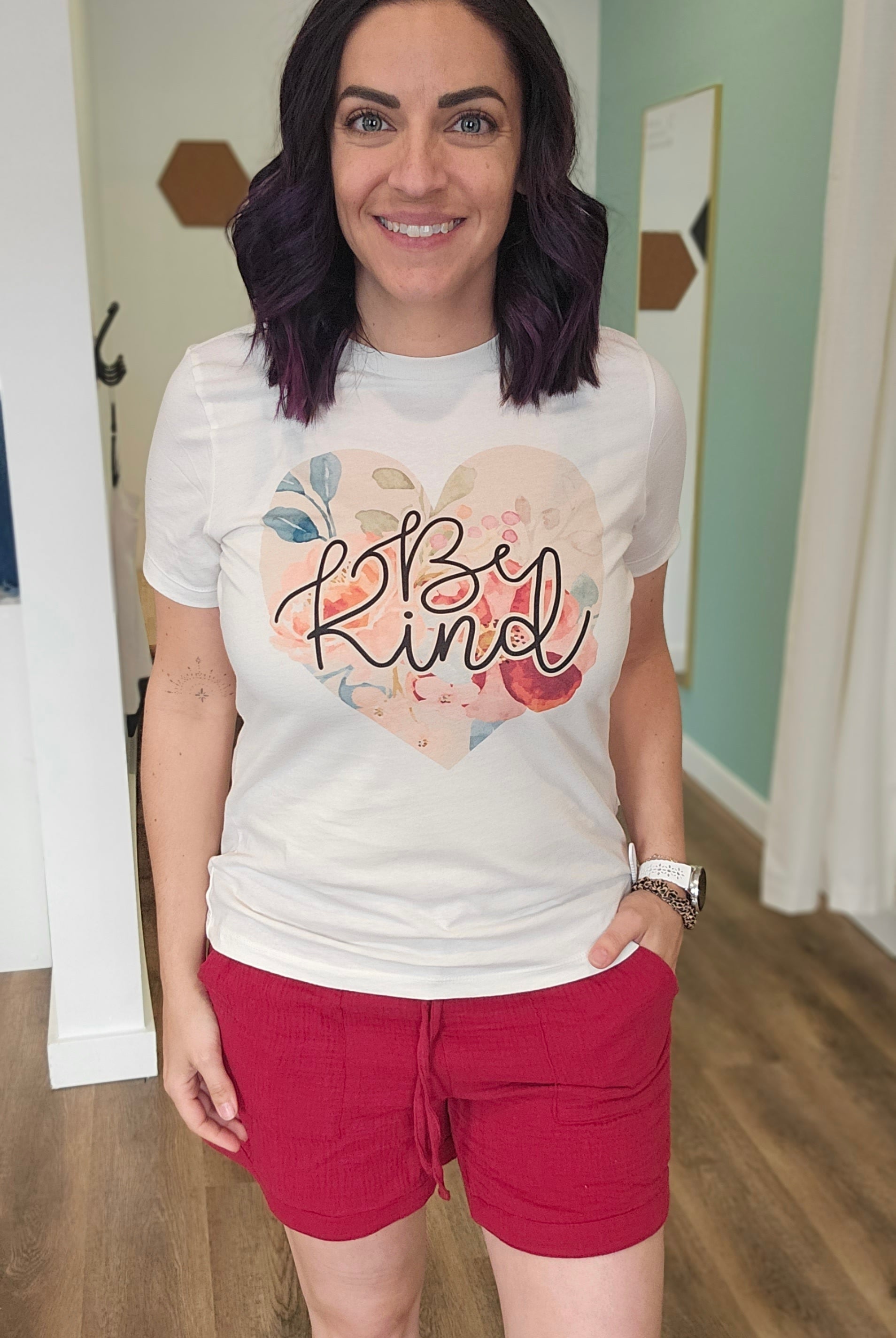 Shop Sonia Gauzy Drawstring Shorts - Garnet-Shorts at Ruby Joy Boutique, a Women's Clothing Store in Pickerington, Ohio