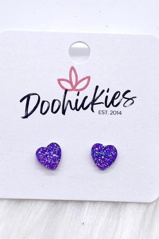 Shop Sparkle Heart Earrings-Earrings at Ruby Joy Boutique, a Women's Clothing Store in Pickerington, Ohio